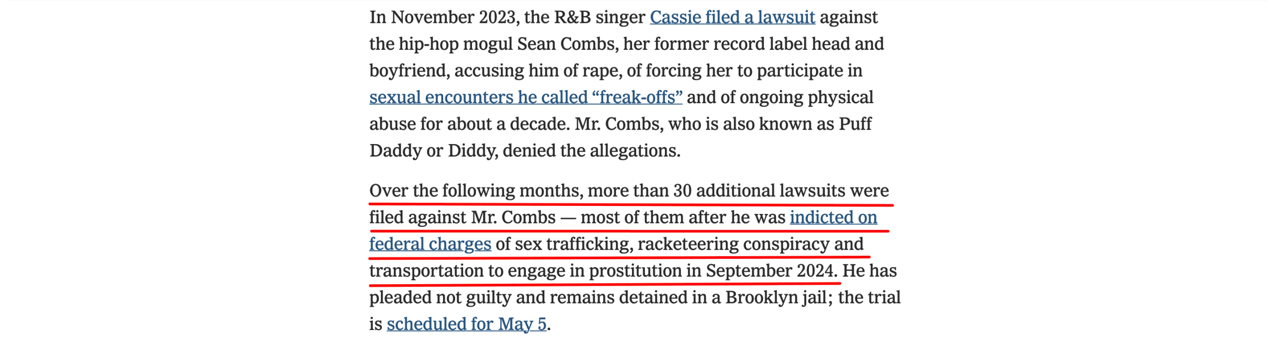 NYT on P Diddy public debate