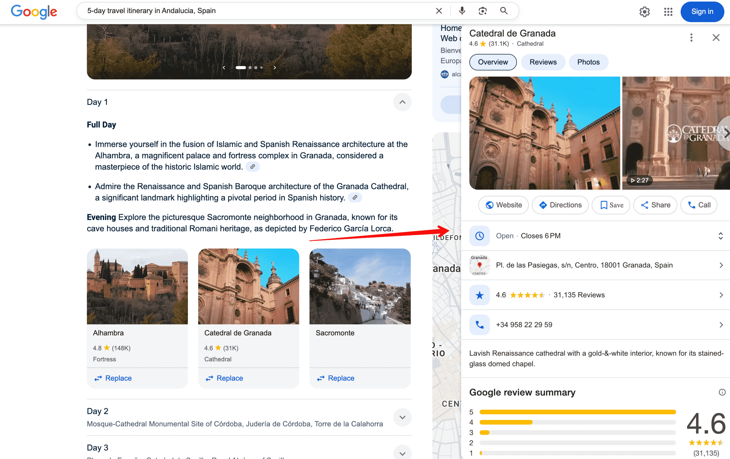 Places in AI Overviews