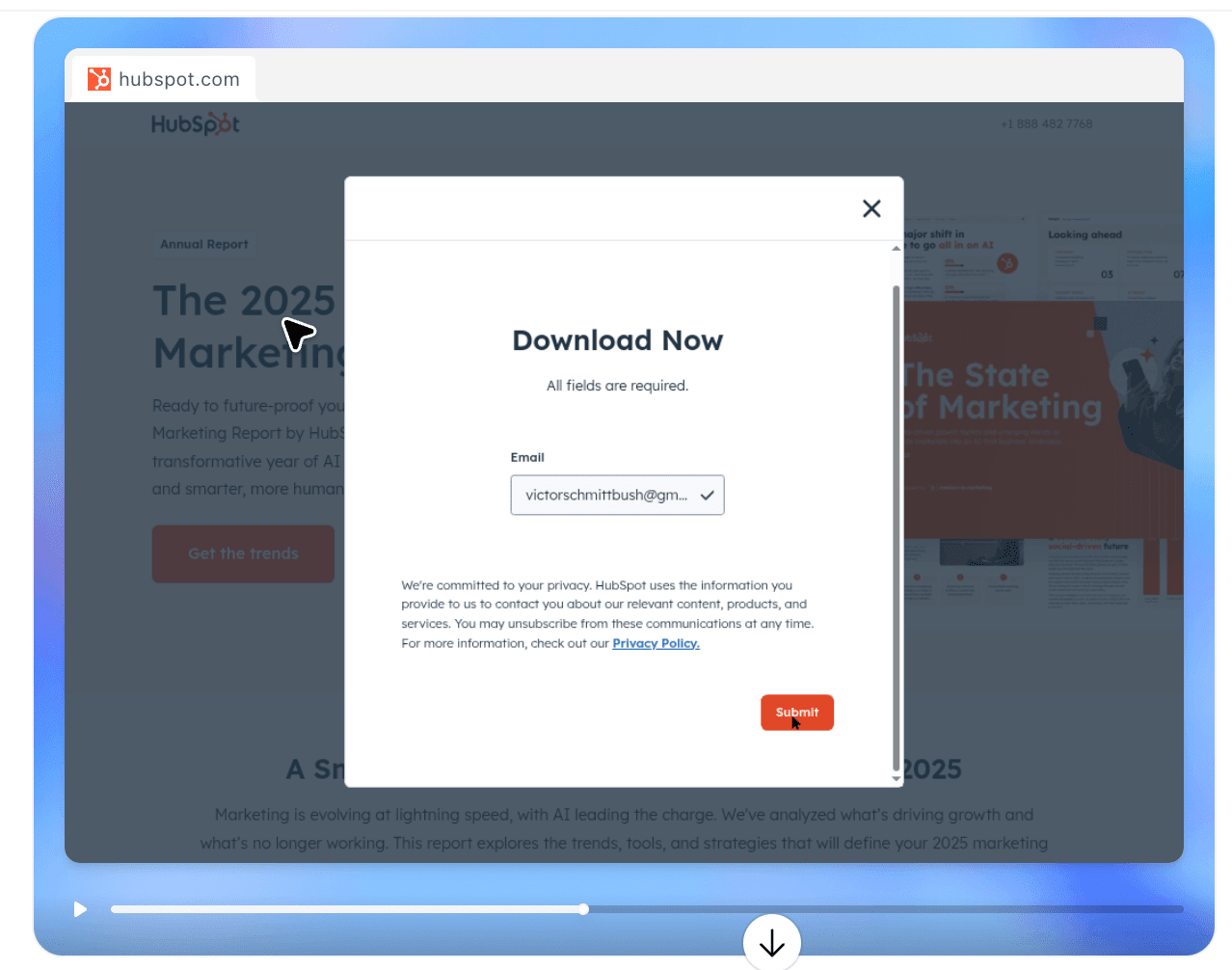 ChatGPT succeeds at downloading Hubspot's gated content