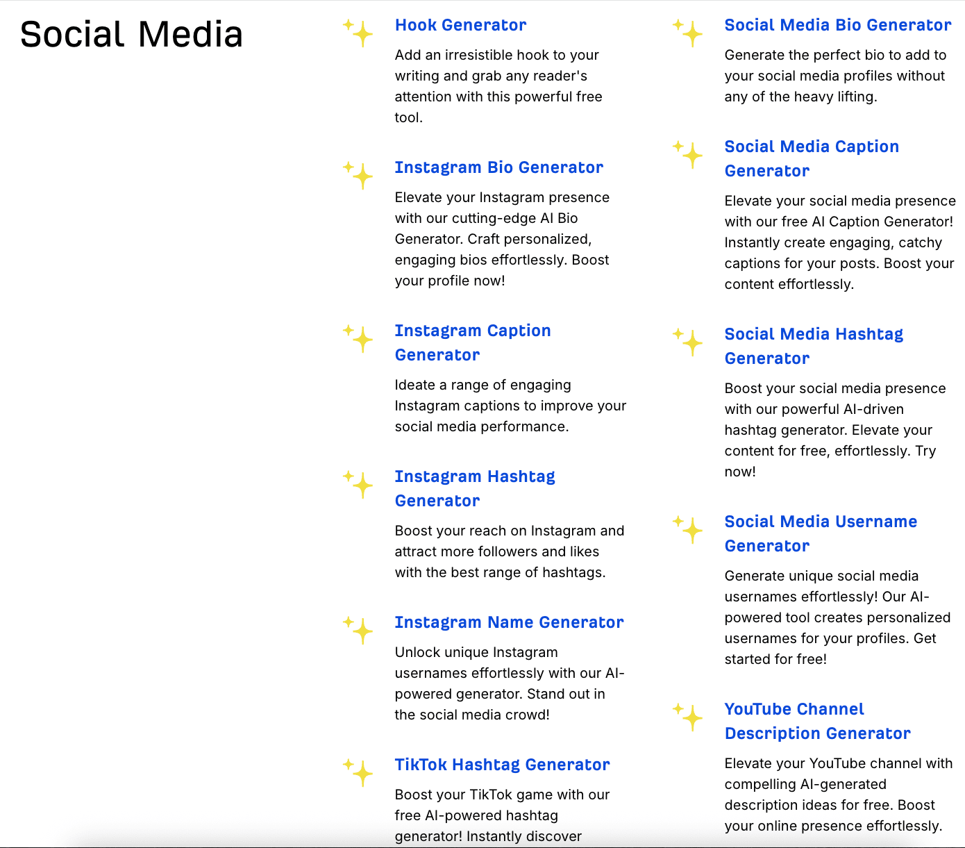 Ahrefs free AI social media tools
