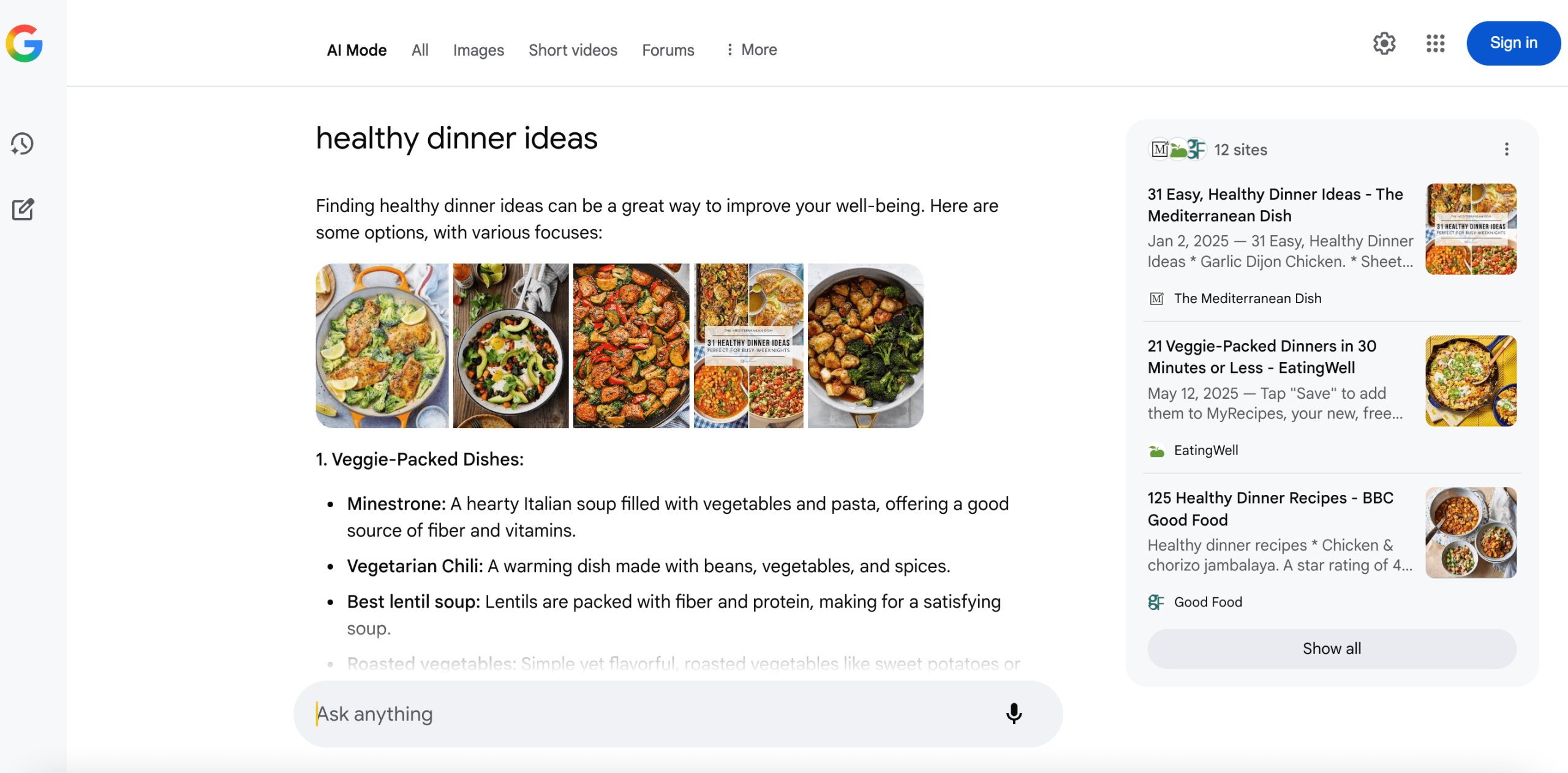 AI Mode in Google
