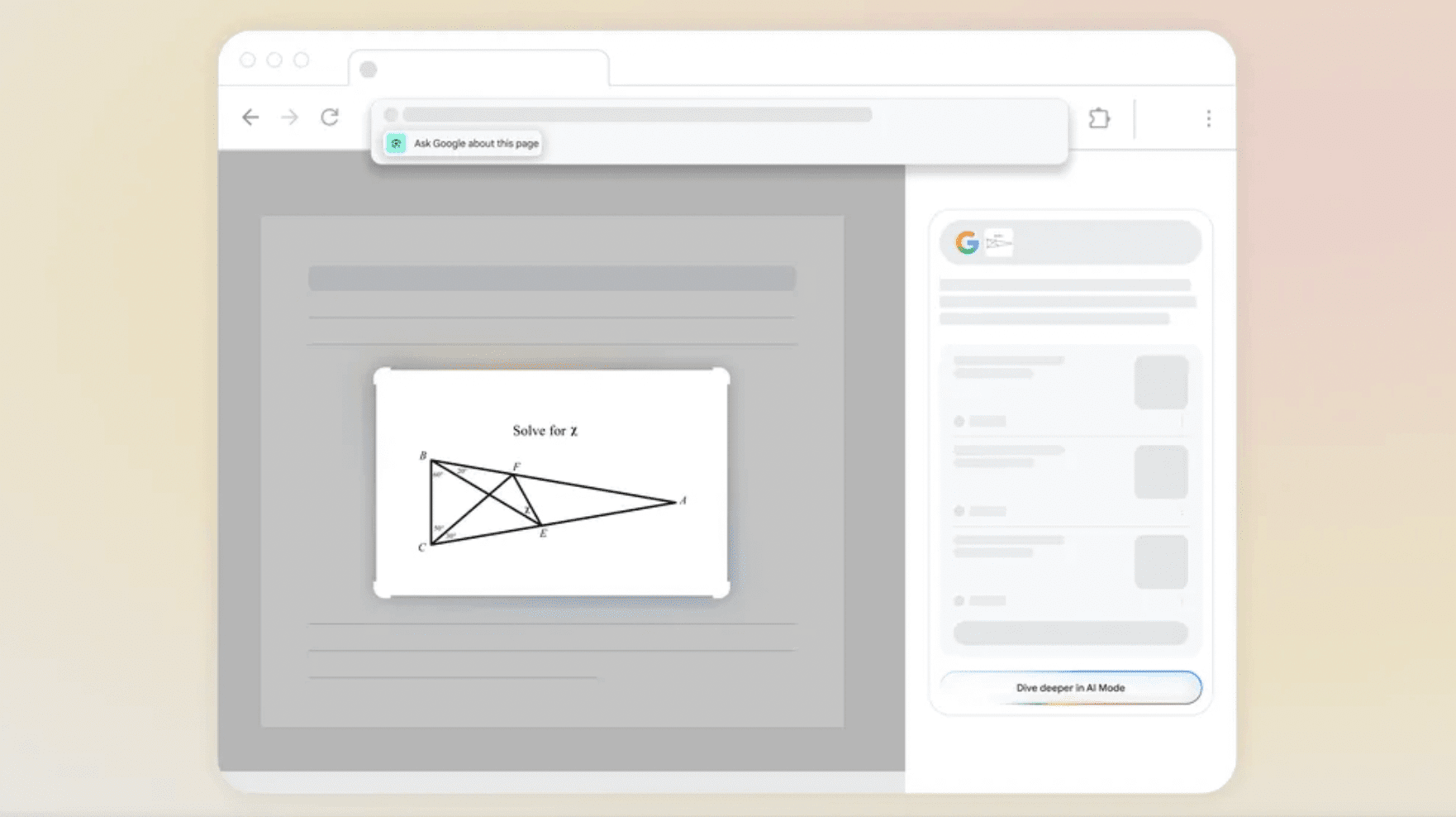 Lens in Chrome feature
