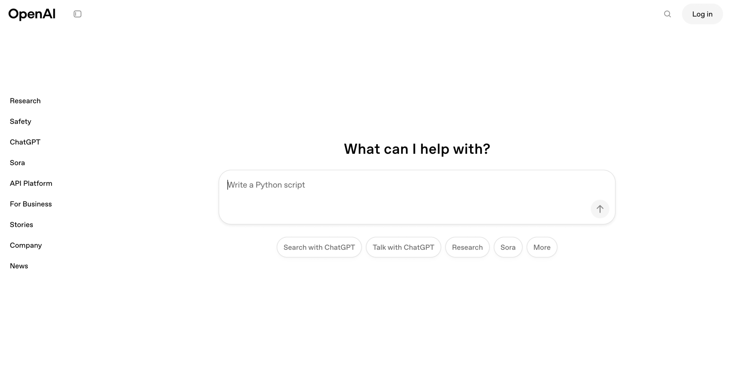 Open AI website
