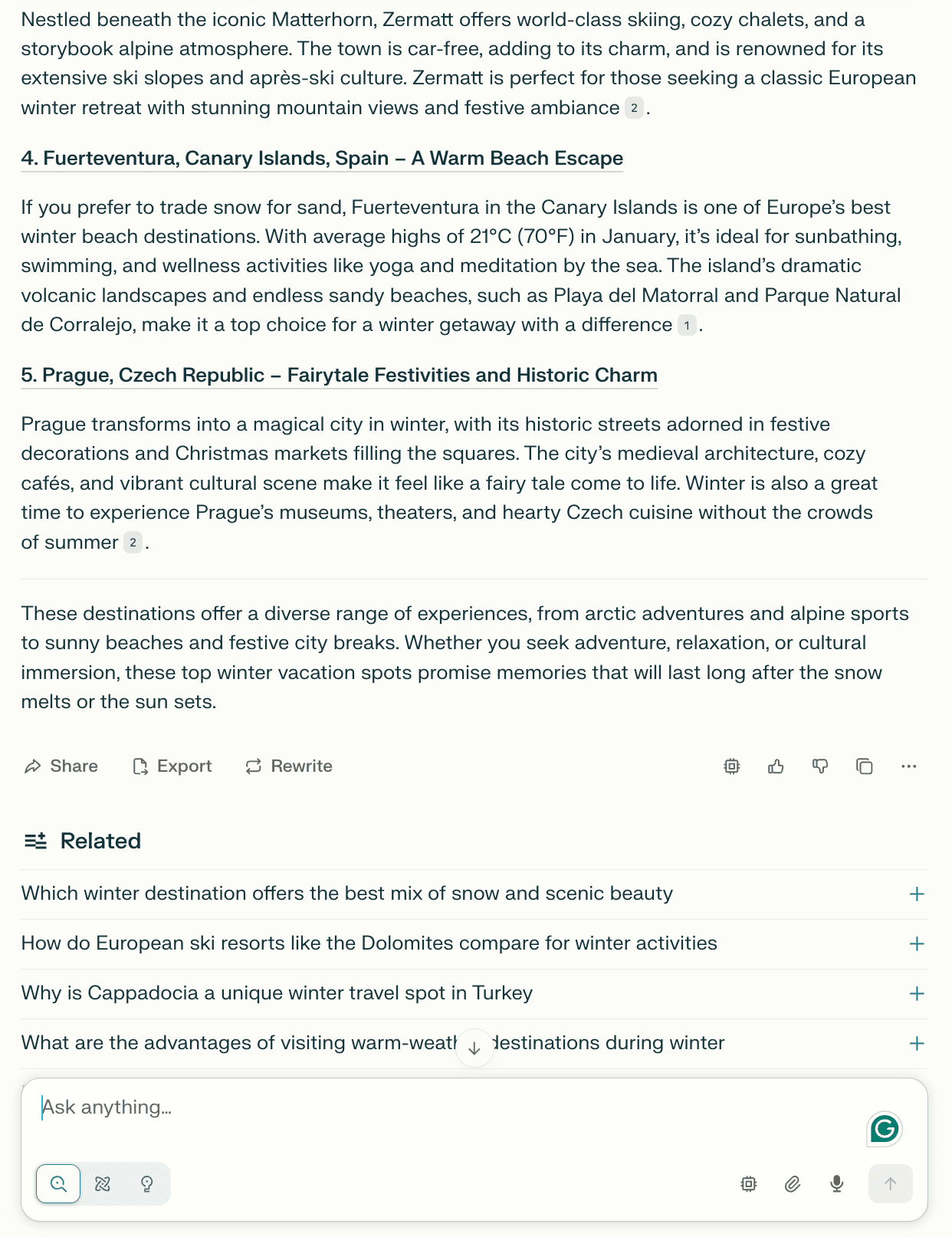 Content generation with Perplexity AI