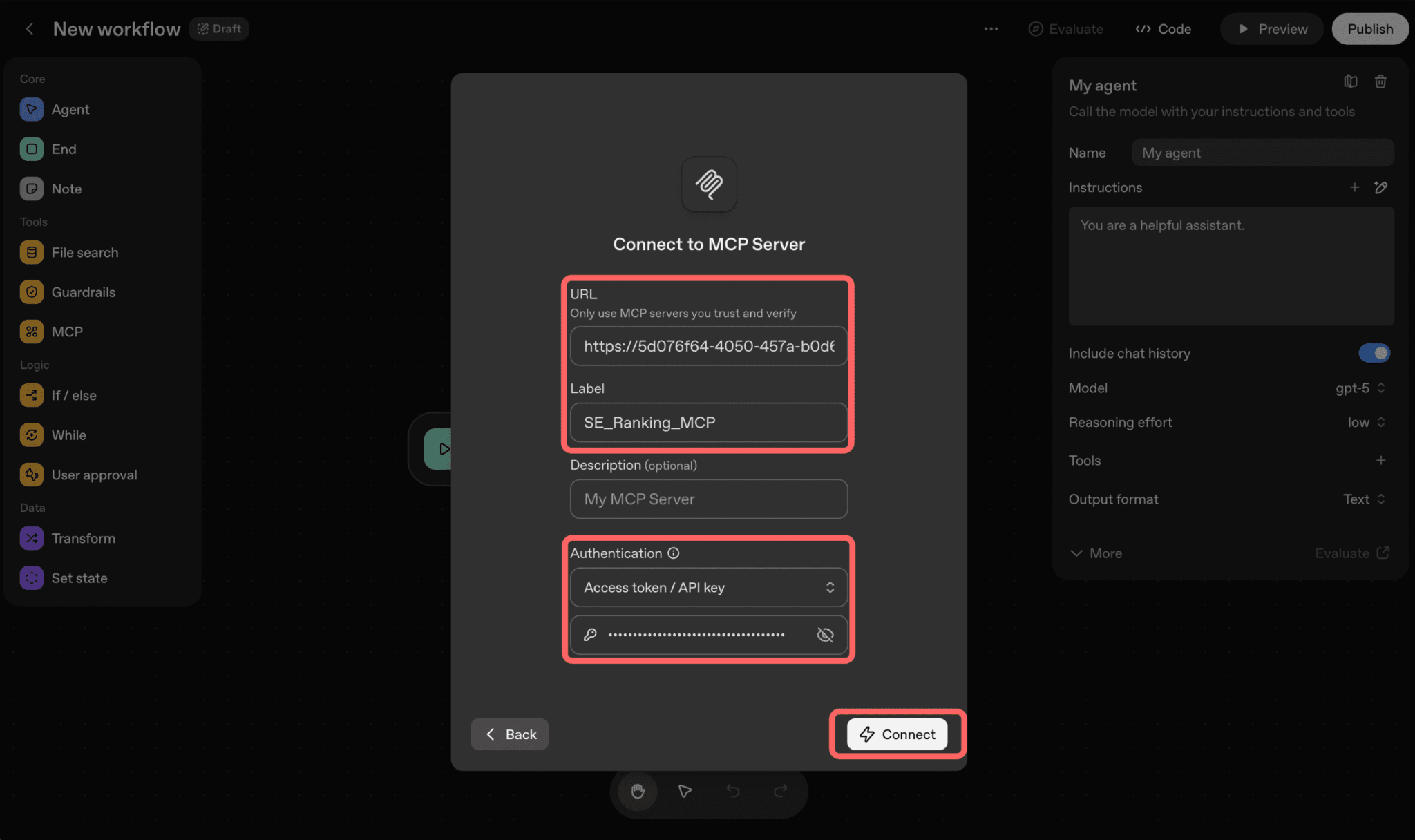 Connecting SE Ranking’s MPC server