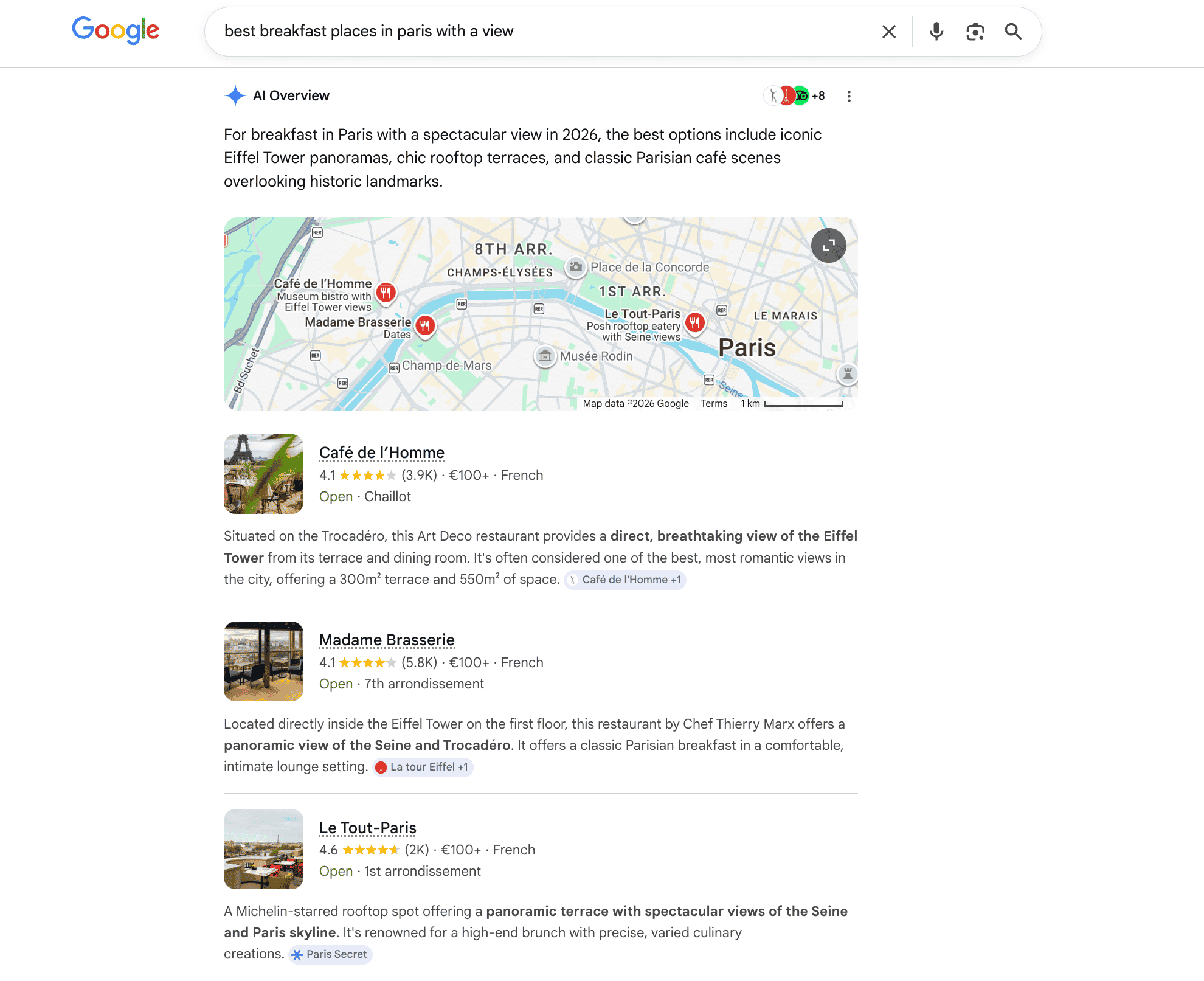 Local Content Results in AI Overviews AI Overviews local results layout