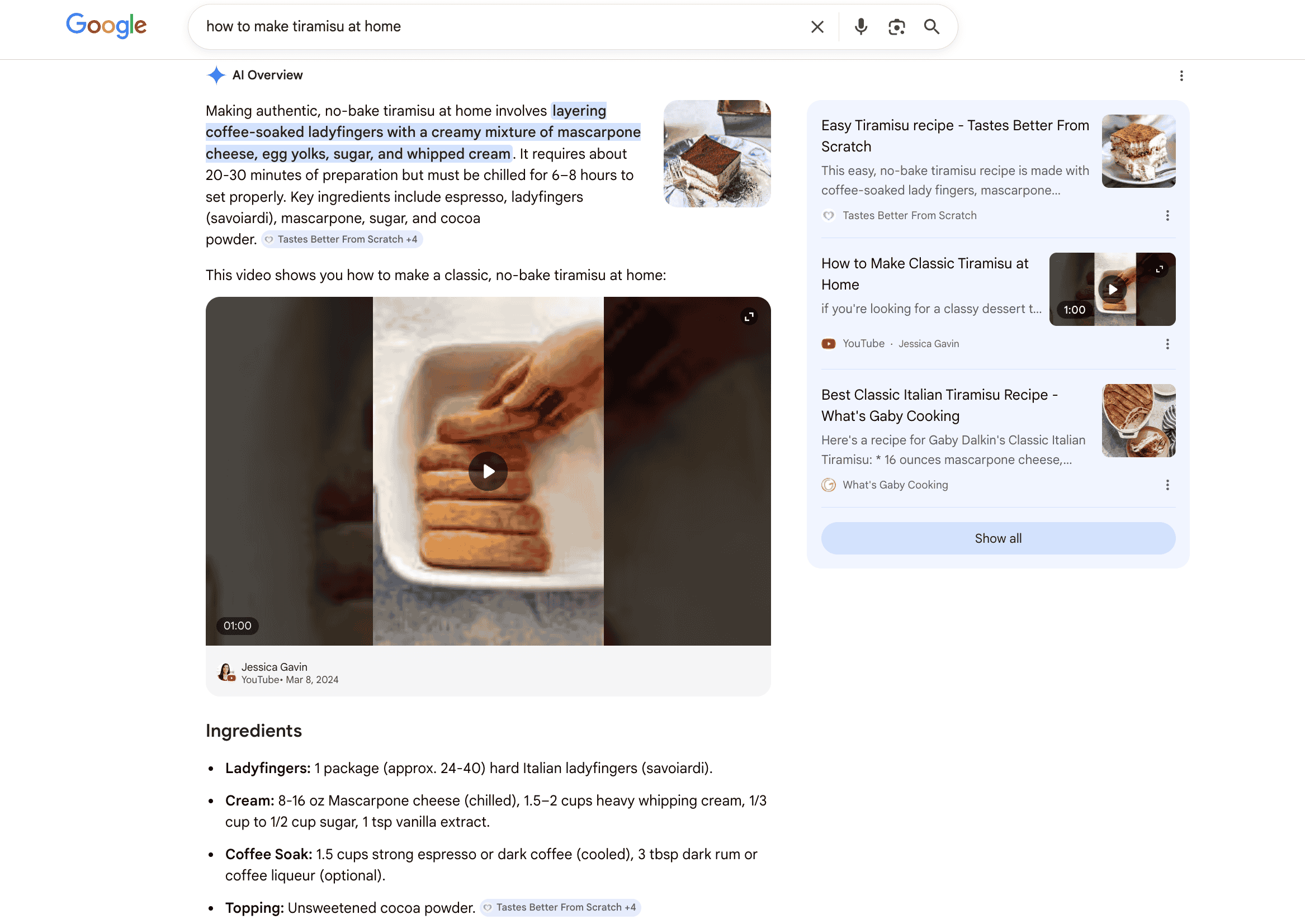 Media Content in AI Overviews AI Overviews media layout