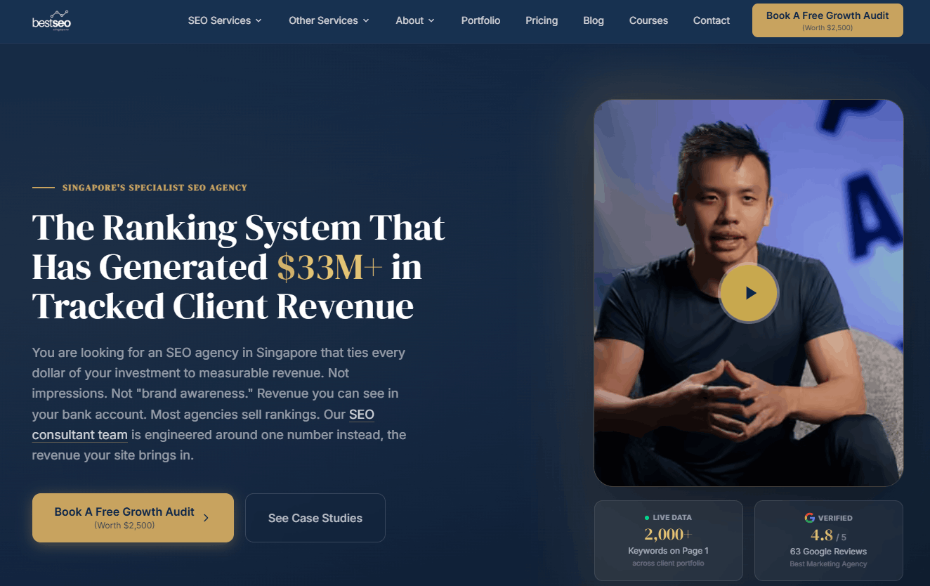Best SEO Singapore Agency homepage bestseo.sg website