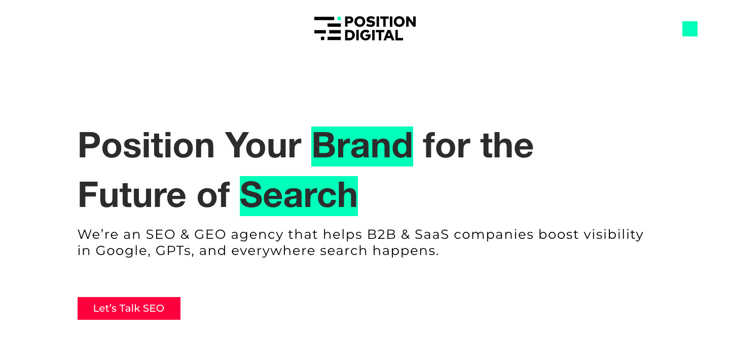 Position Digital Homepage of Position Digital