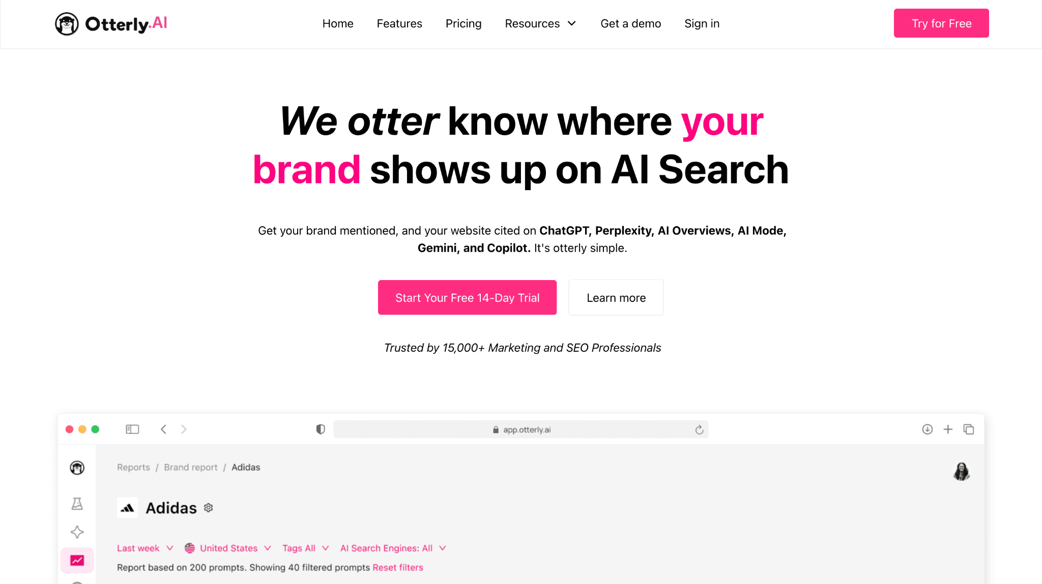 Otterly AI Otterly AI home page