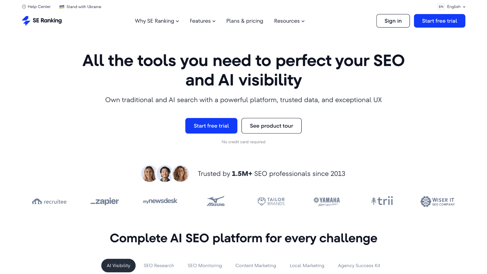 SE Ranking SE Ranking is one of the best AI powered SEO tools