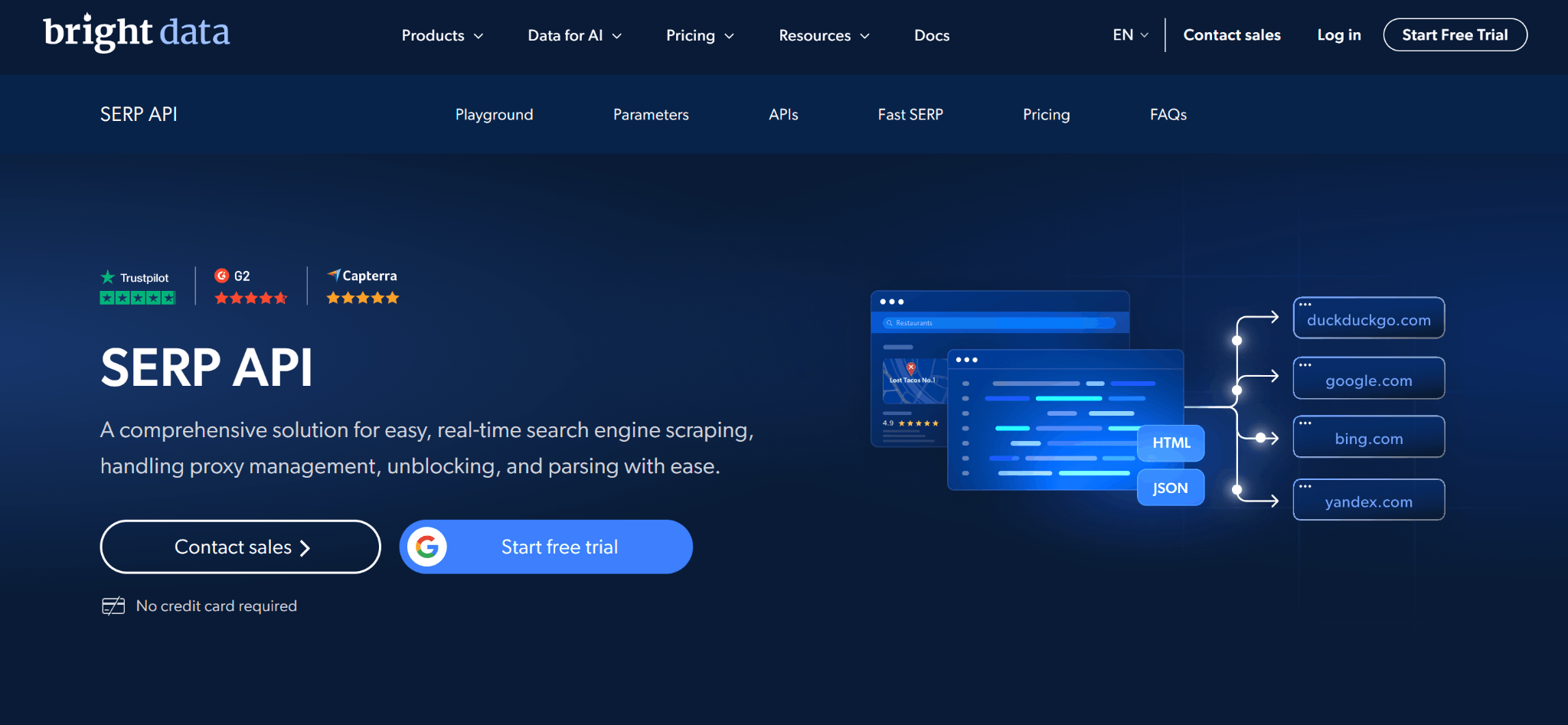 Bright Data SERP API Bright Data SERP API page