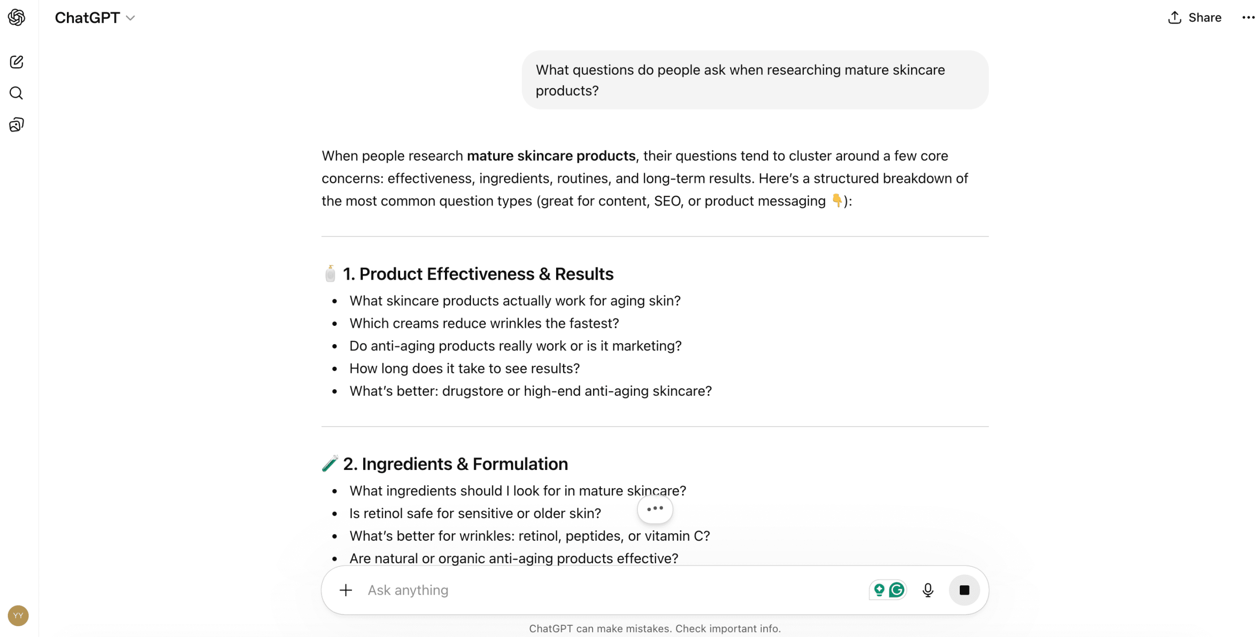 Get prompt suggestions from LLMs Ask LLMs about questions users ask