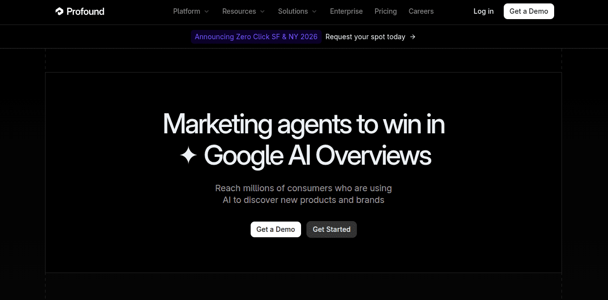 Profound Profound homepage