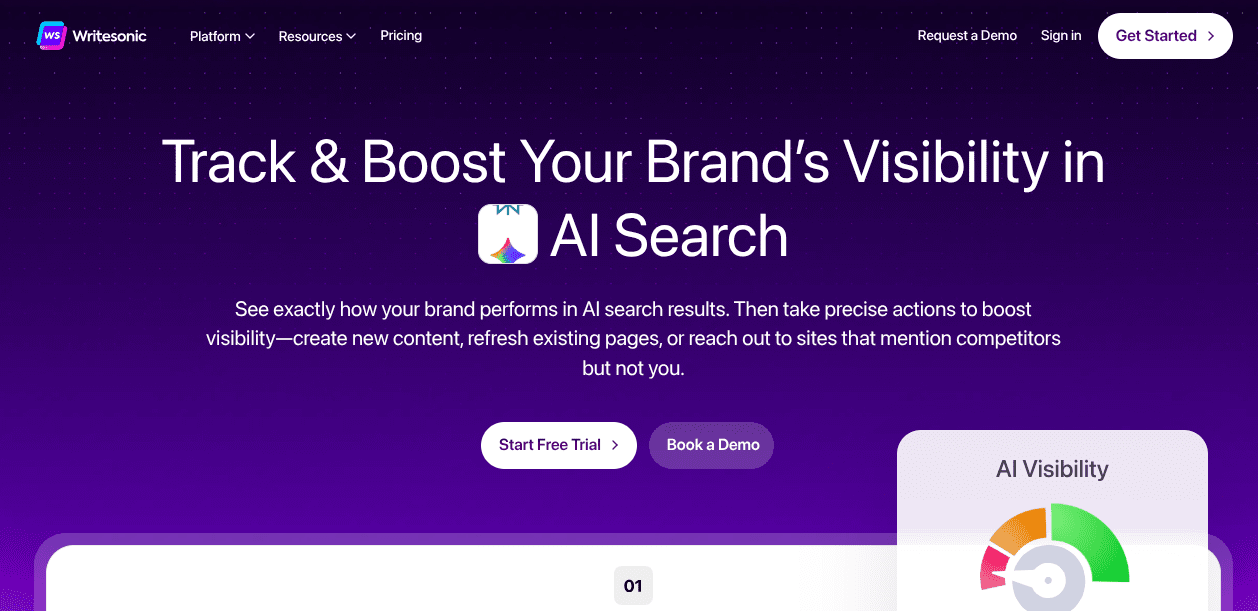 Writesonic Writesonic homepage