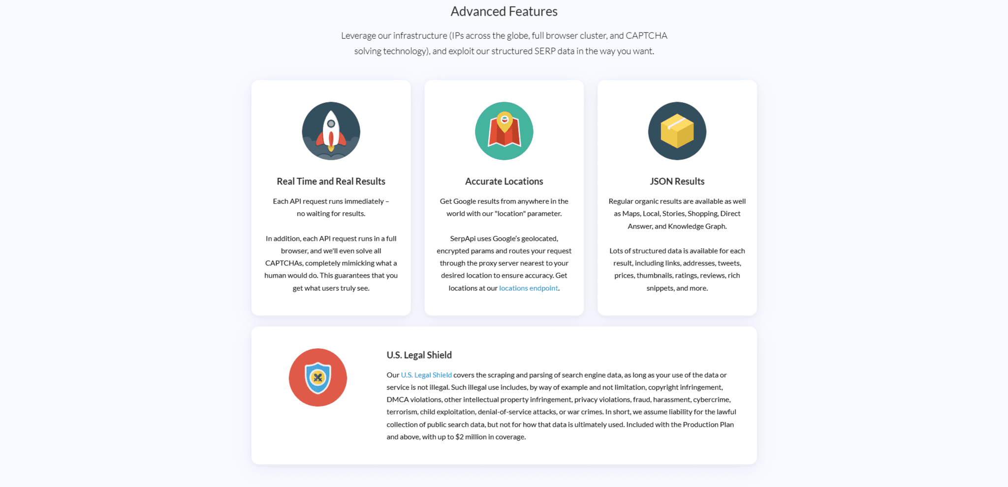 SerpApi advanced features SerpApi