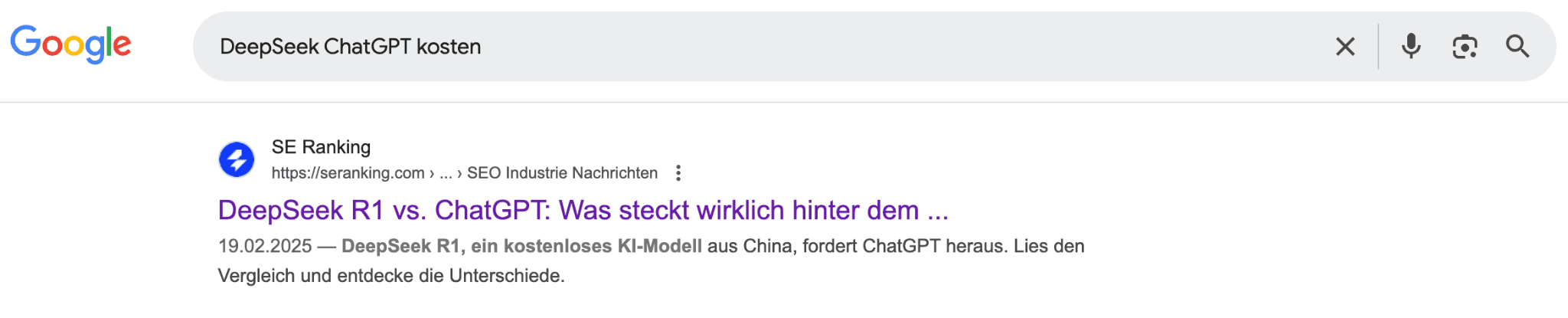 DeepSeek ChatGPT kosten