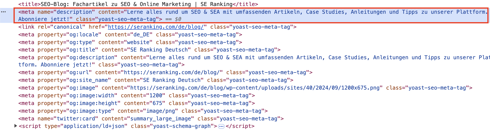 Meta Description Tag