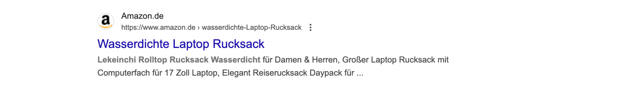 Produktinformationen in der Meta-Beschreibung
