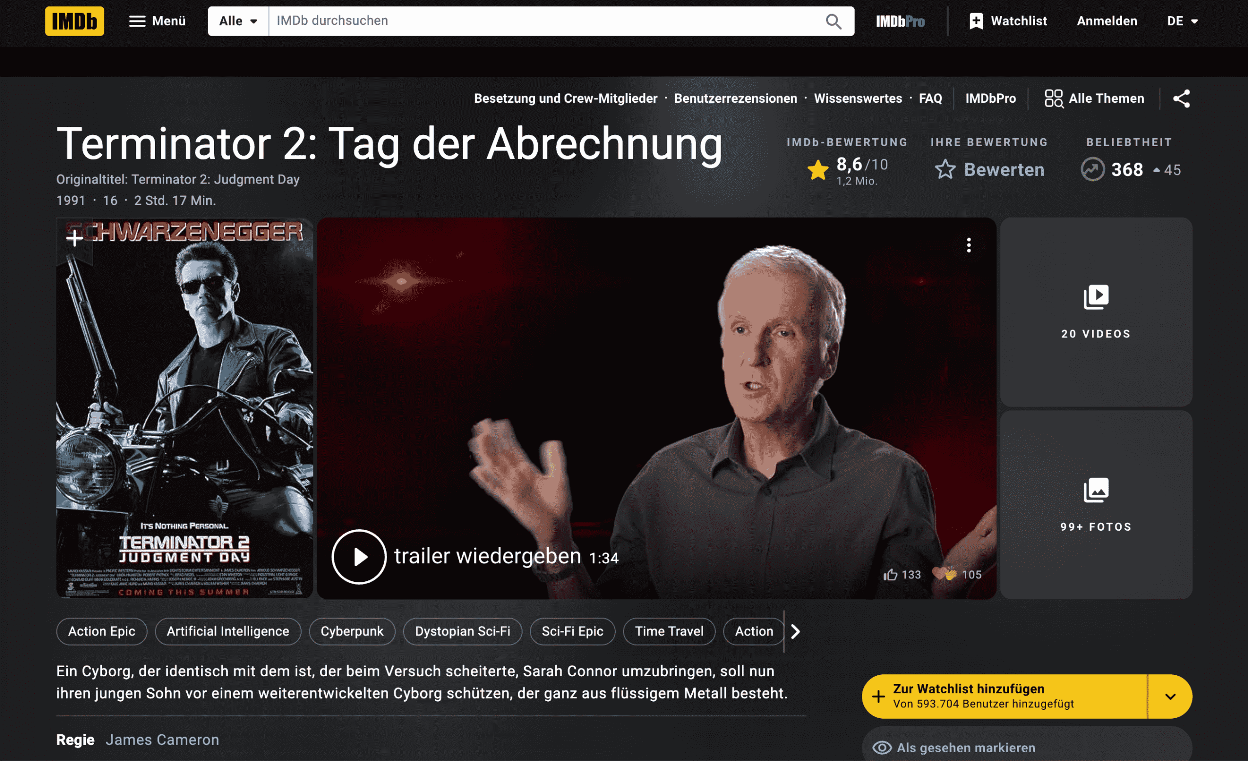 imdb Brotkrumennavigation