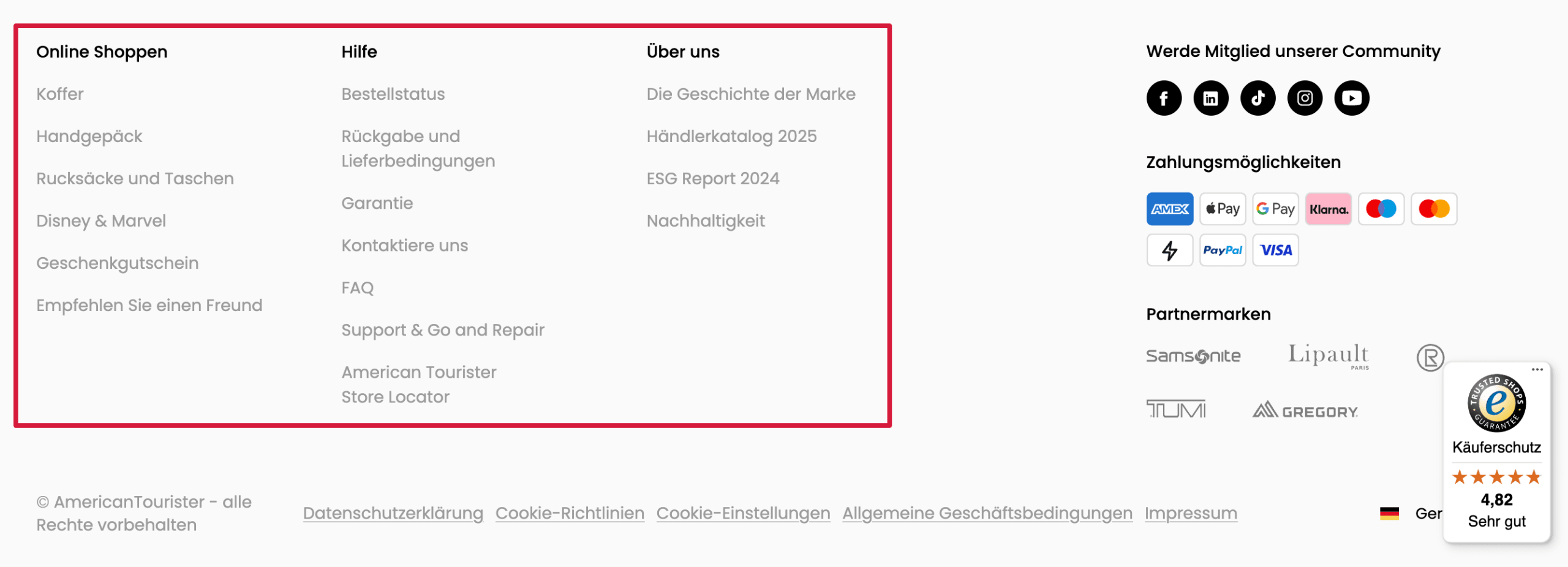 Footer-Menü