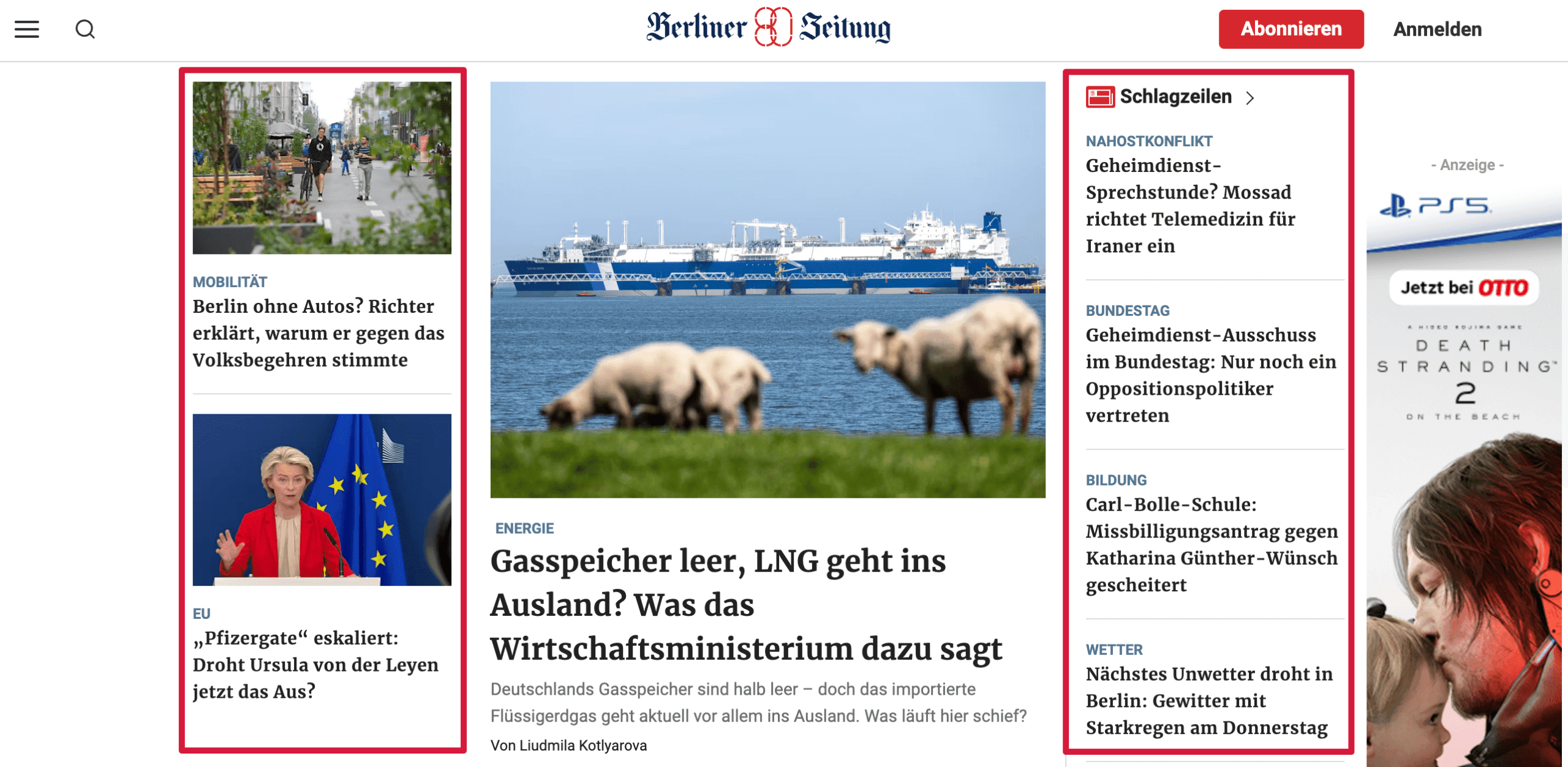 Links in der Seitenleiste