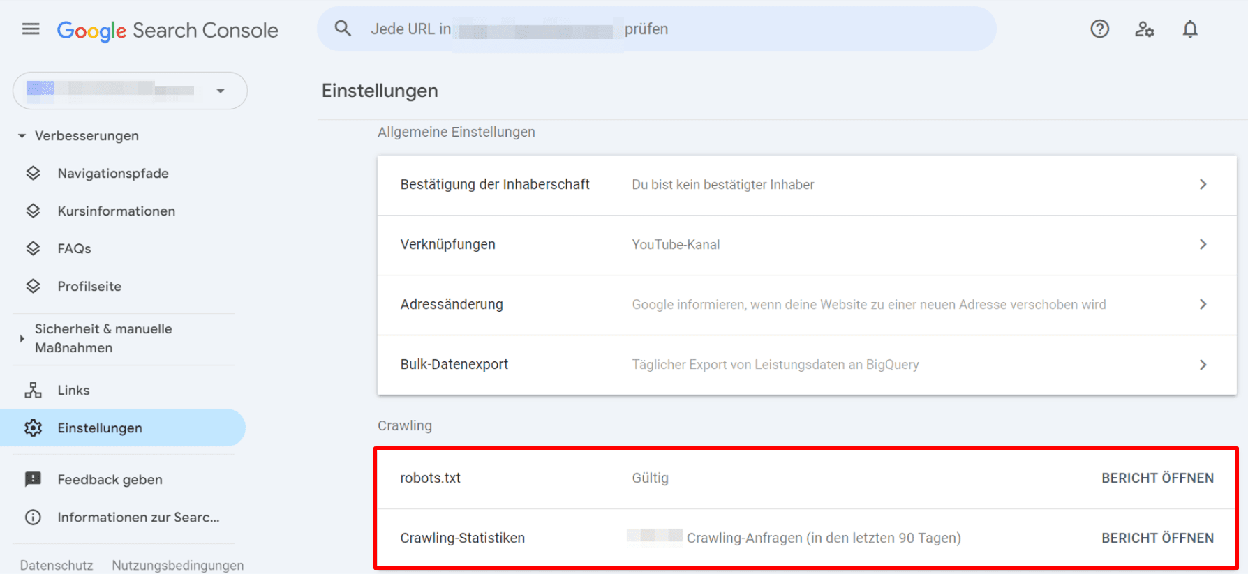 Robots.txt in der Google Search Console