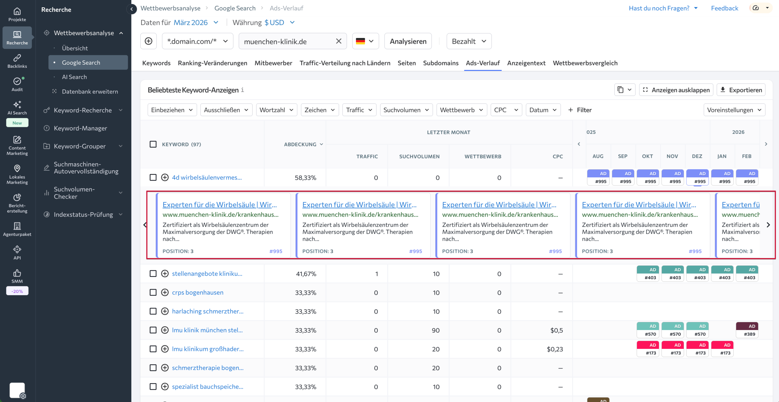 Google-Anzeigen-Vorschau Vorschauen von Google-Anzeigen