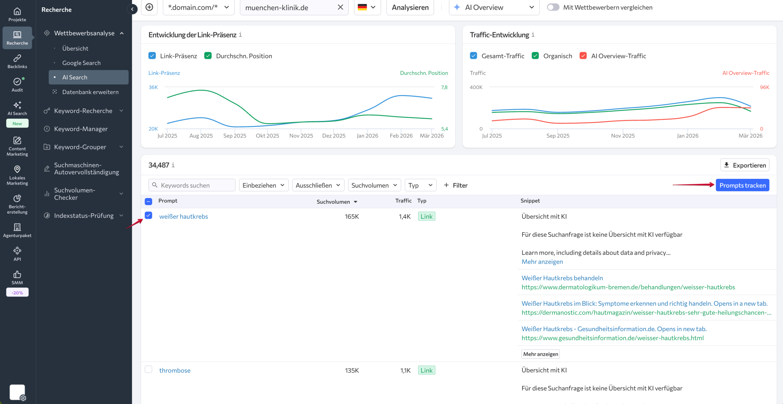 Wettbewerbs-Prompts zum Tracking hinzufügen Prompts zum Tracking hinzufügen