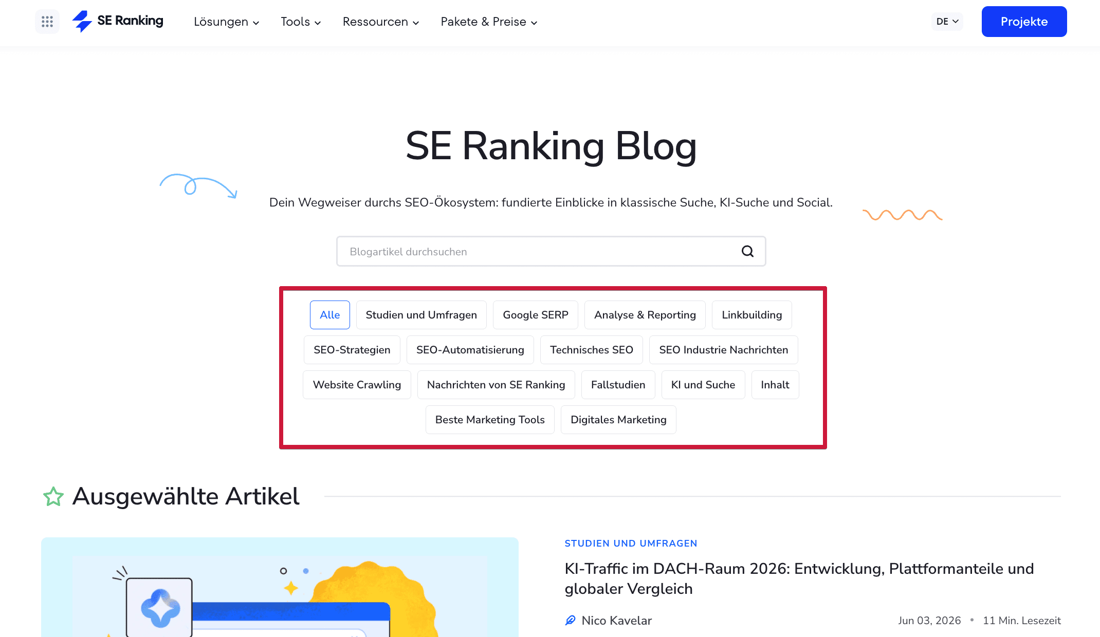 Tags zur Inhaltsorganisation Tags zum Filtern von Inhalten als Ergänzung zur Website-Hierarchie