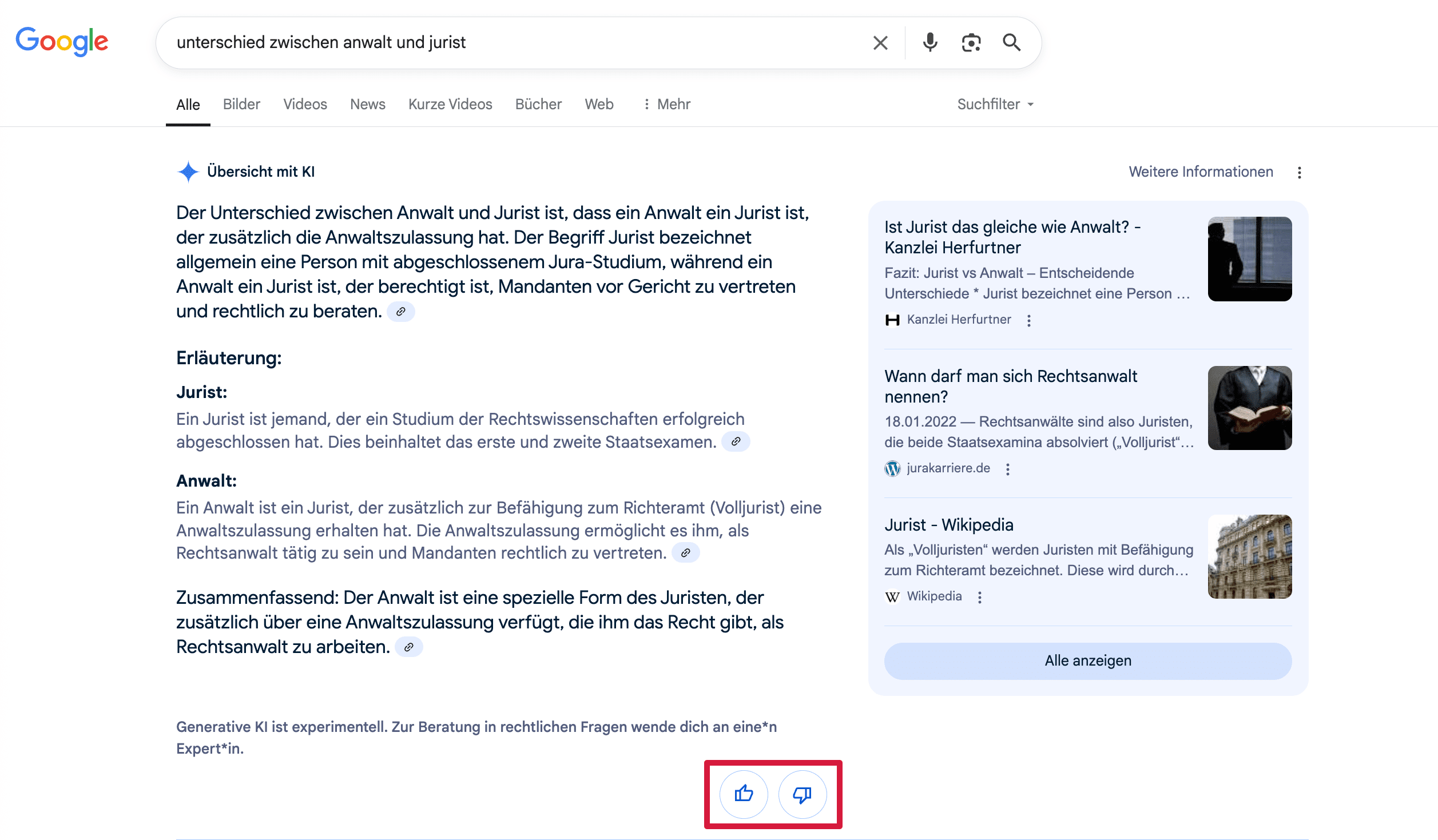 Wie man die KI-generierte Antwort bewerten kann