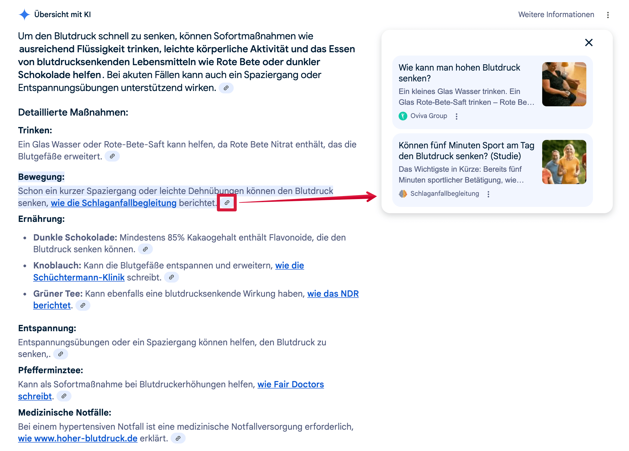 Links in AI Overviews