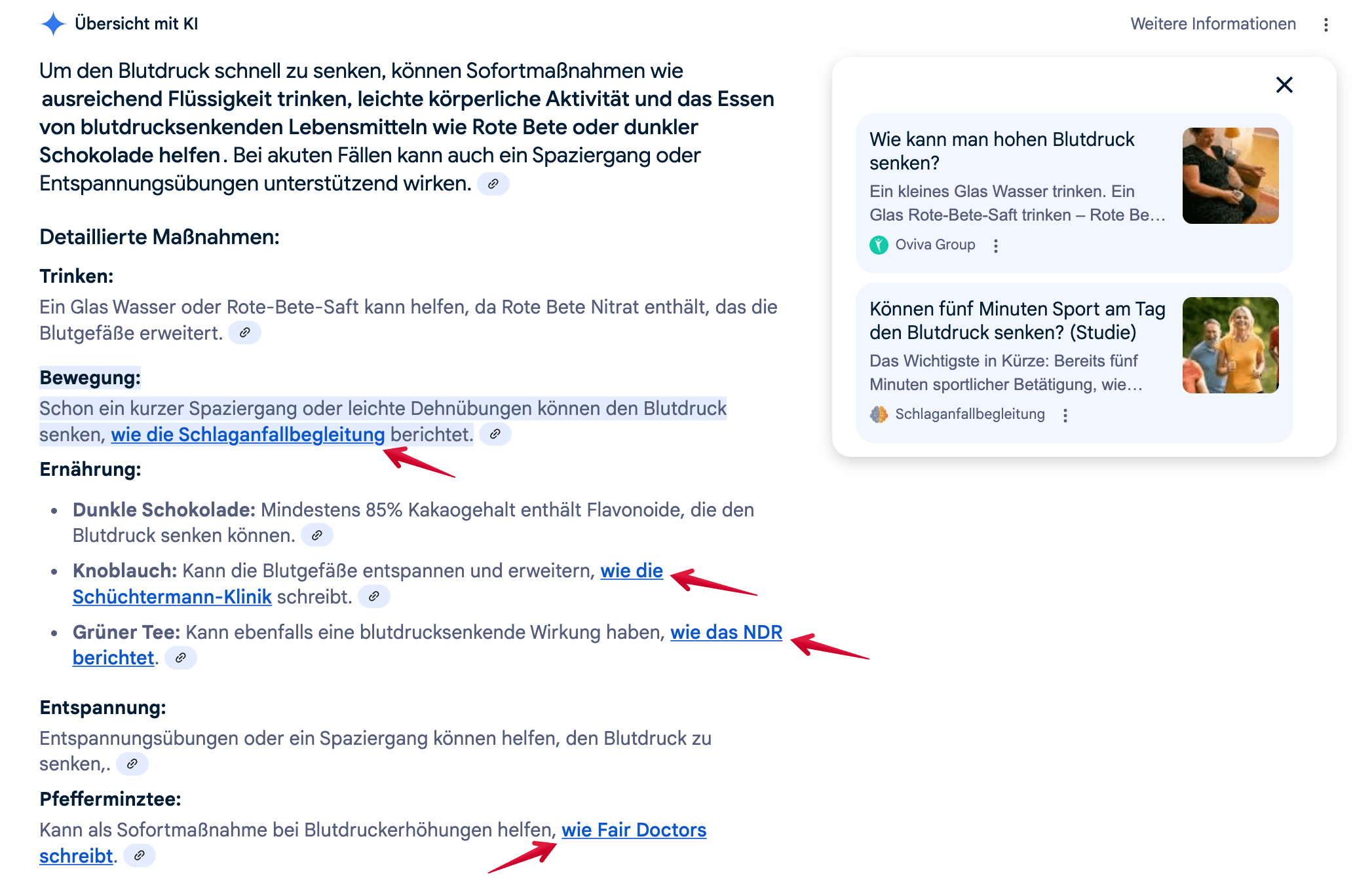 Google testet echte blaue Ankertext-Links in seinen AI Overviews