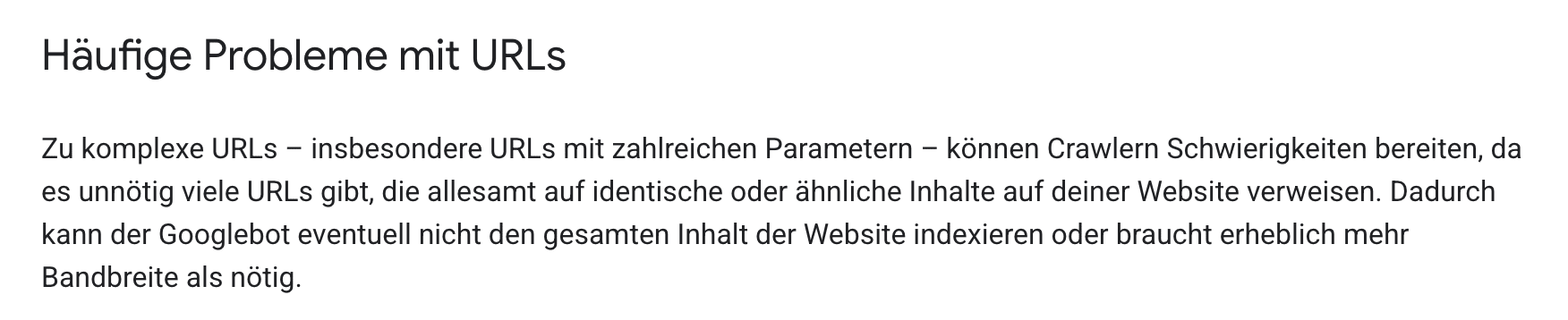Häufige Probleme mit URLs