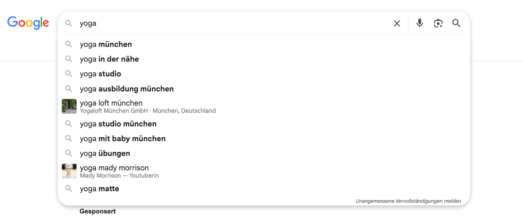 Google-Vorschläge