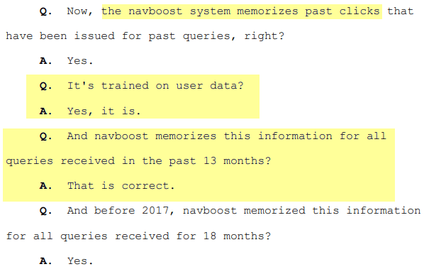 Navboost-System laut Aussage von Pandu Nayak