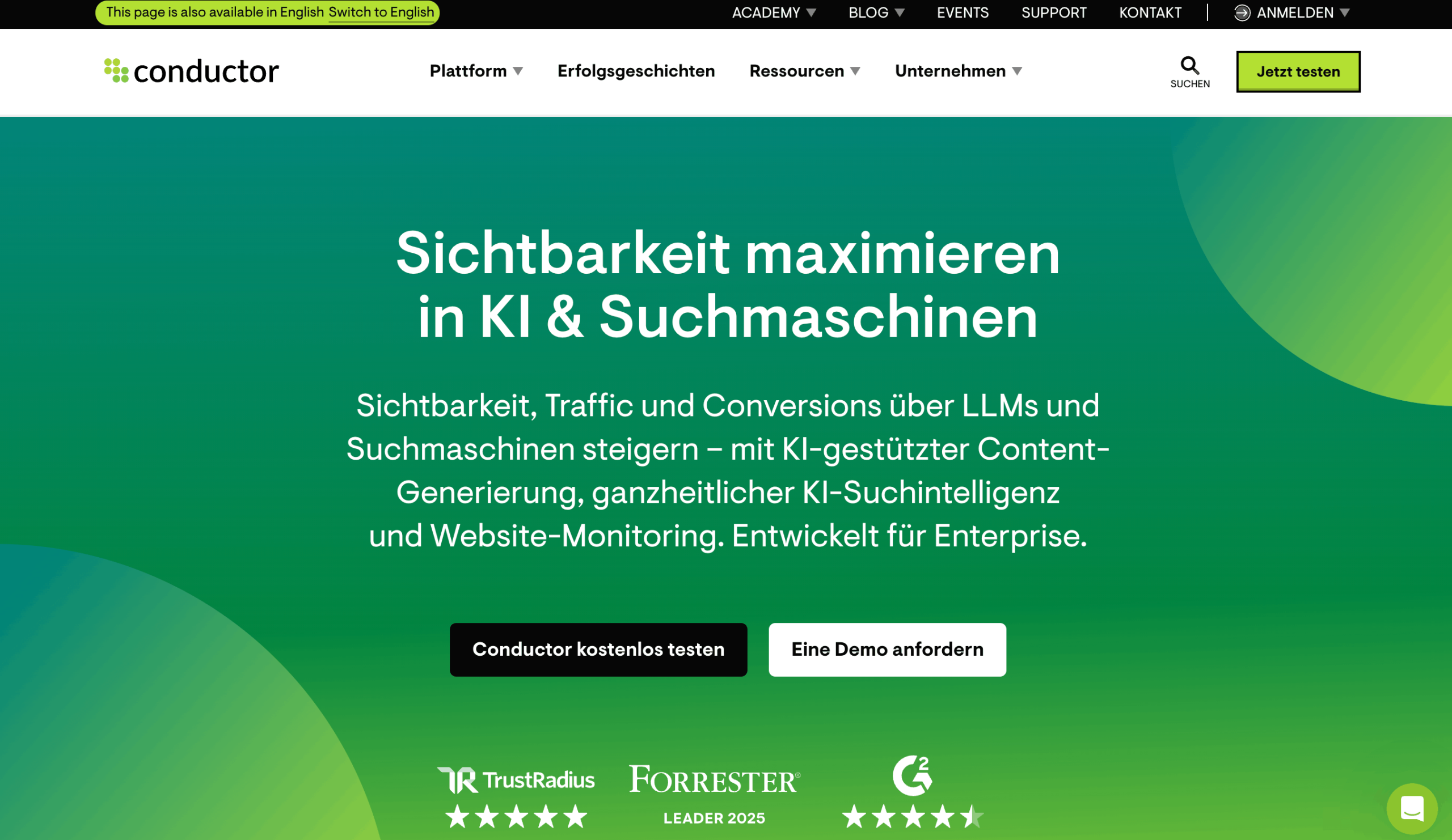 Conductor SEO-Plattform