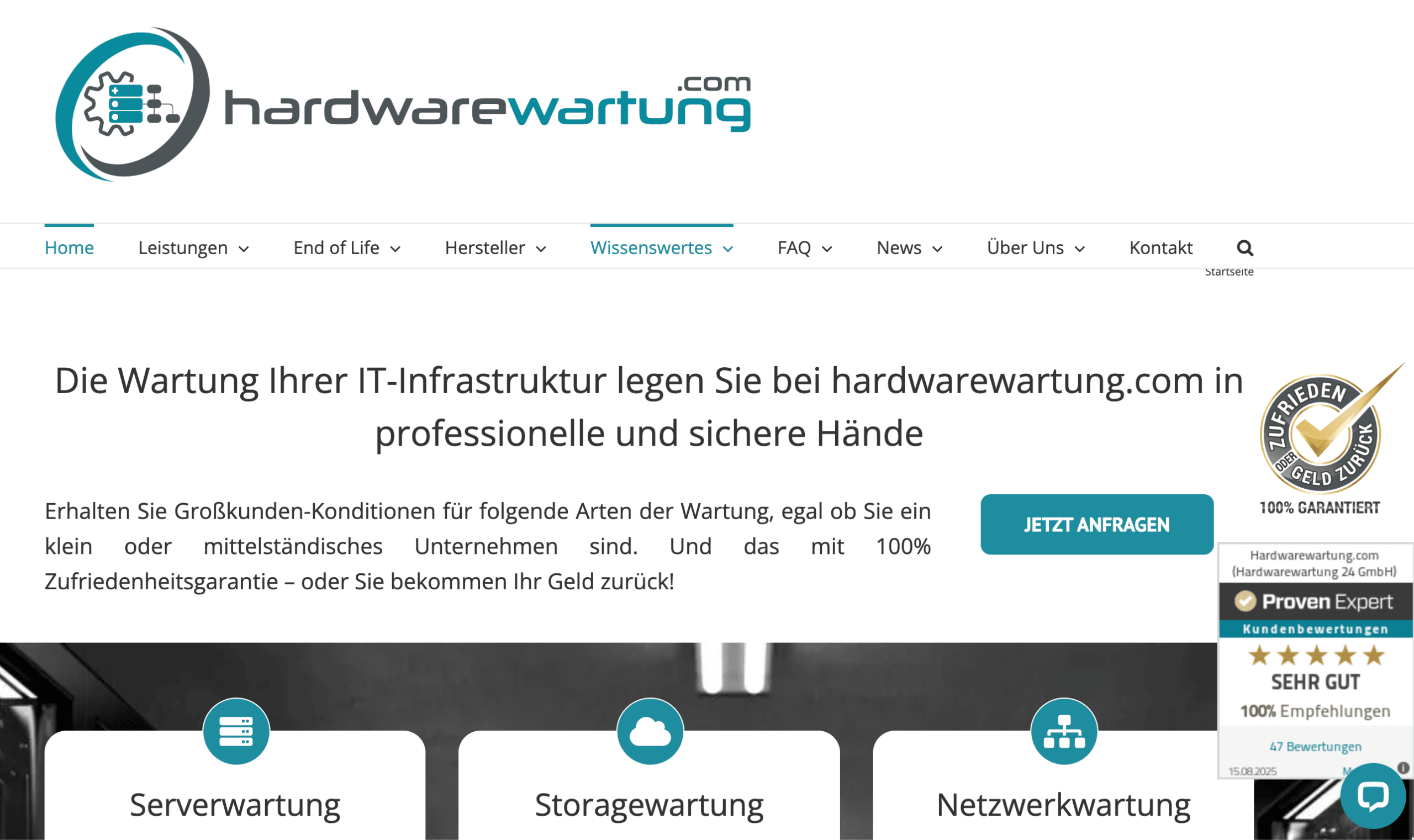 Hardwarewartung 24 Homepage Startseite von Hardwarewartung 24