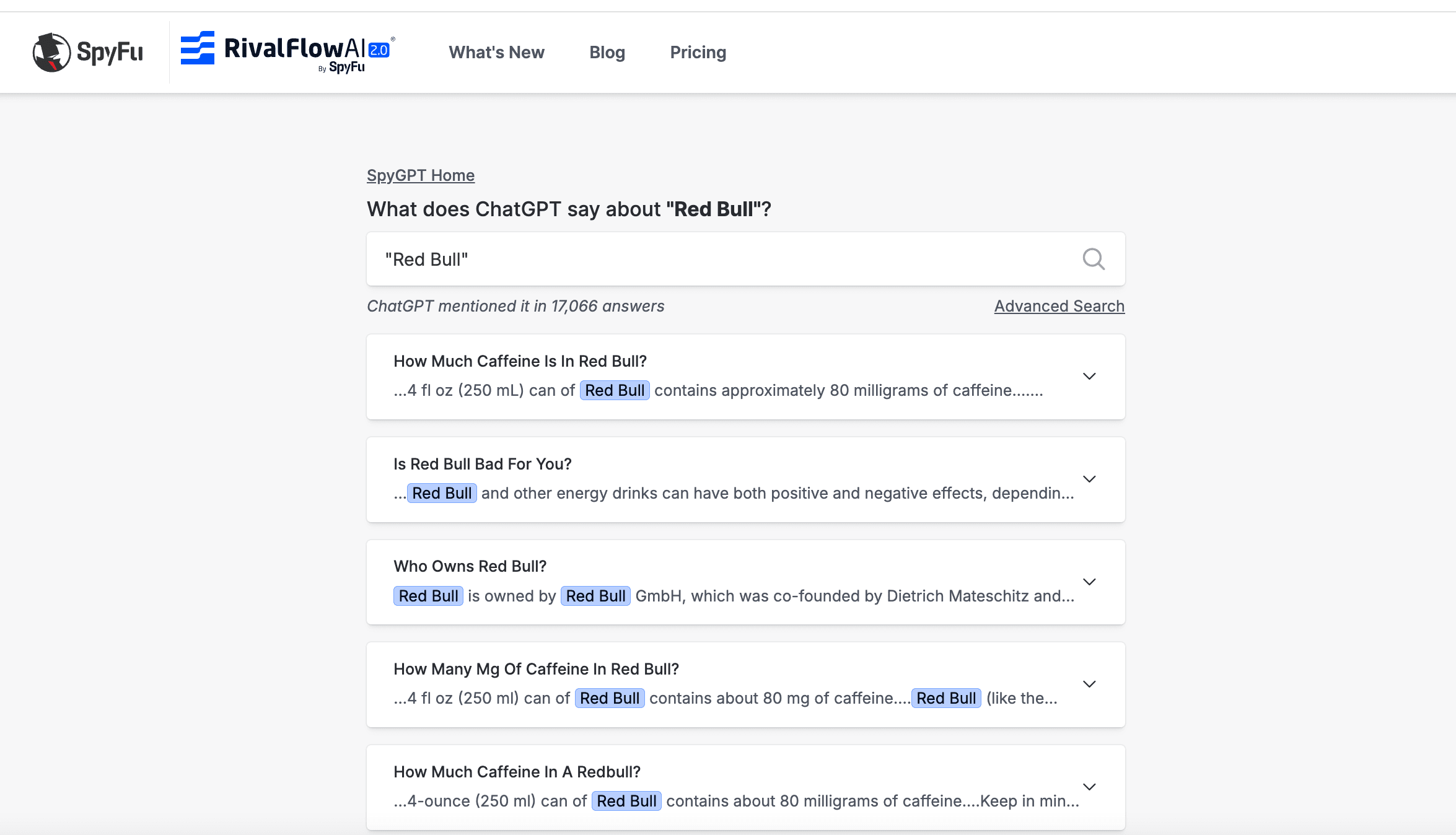 SpyFu SpyGPT AI Visibility Tools von SpyFu
