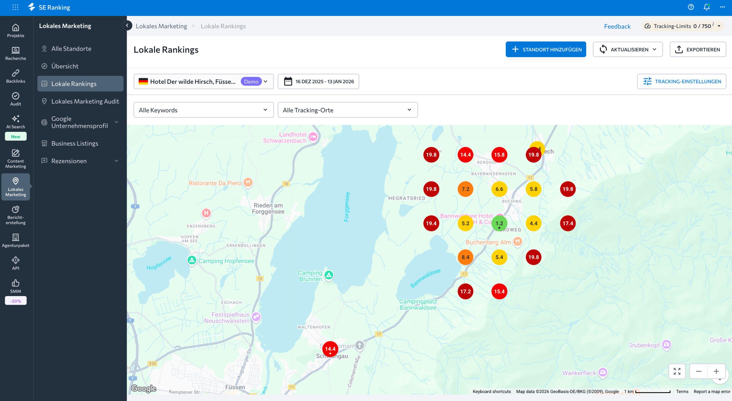 Local Marketing Tool von SE Ranking Local SEO Tool von SE Ranking