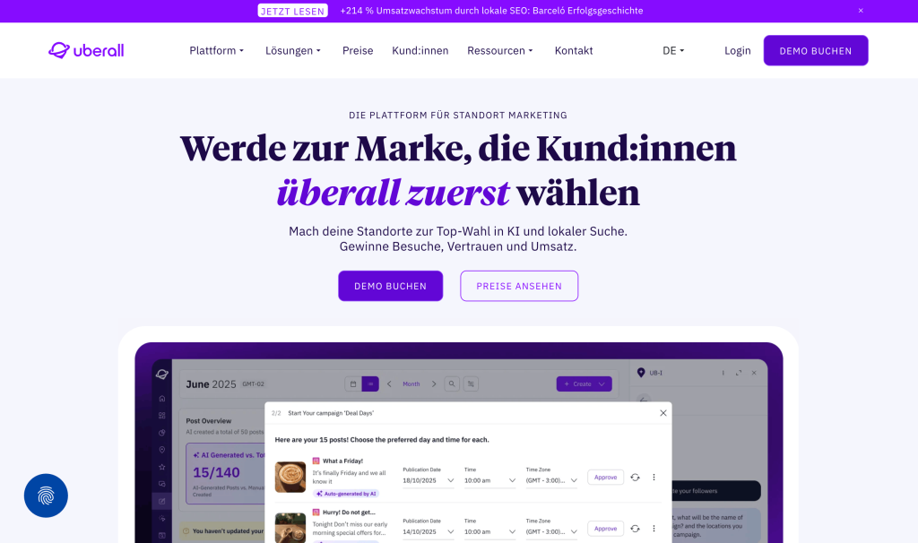 Location-Marketing-Plattform von Uberall Uberall Location-Marketing-Plattform