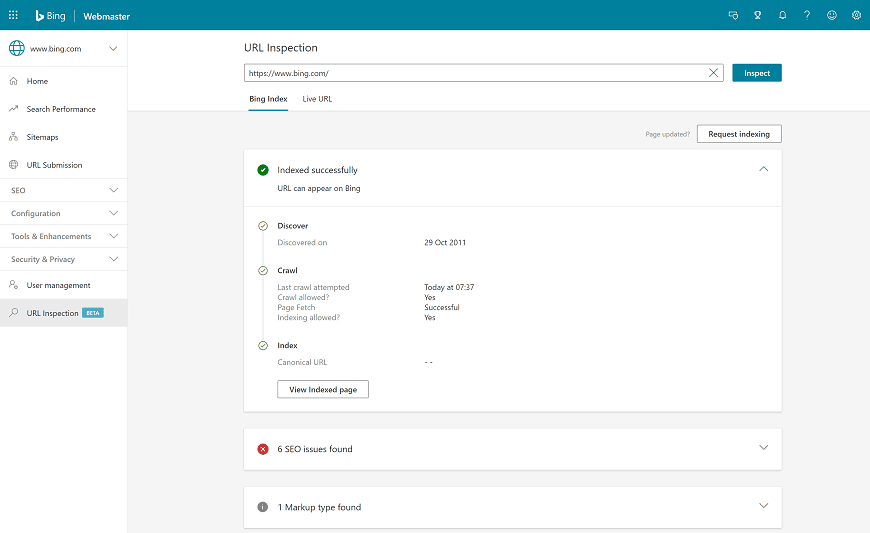 Bing Markup Validator Bing Markup-Validator