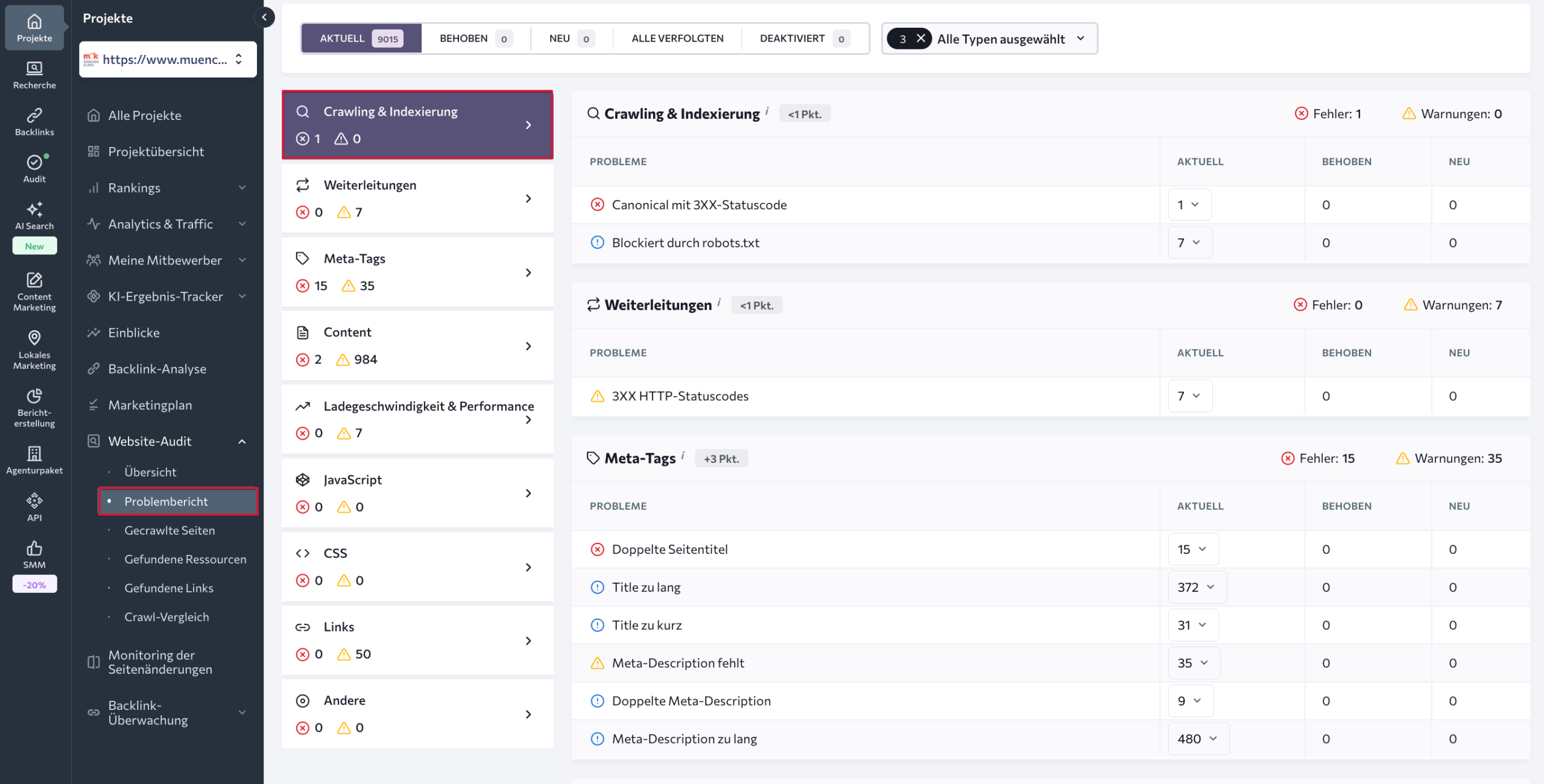 SE Ranking Crawling-Probleme SE Ranking Crawling-Block
