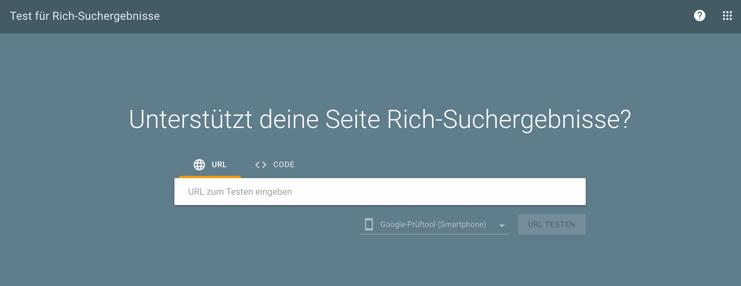 Test für Rich-Suchergebnisse von Google Rich Results Test von Google