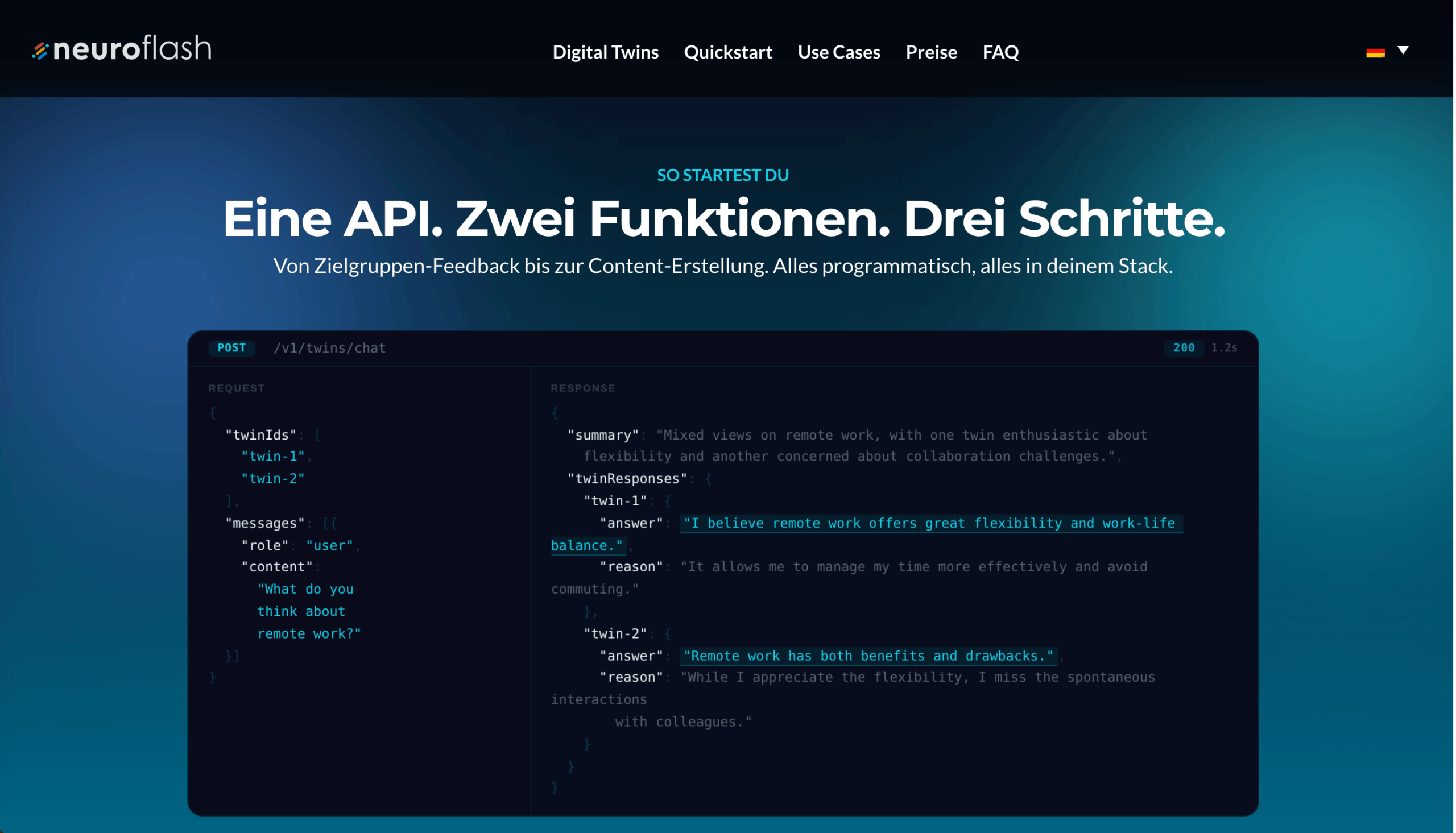 neuroflash API neuroflash API – Digital Twins Endpoint
