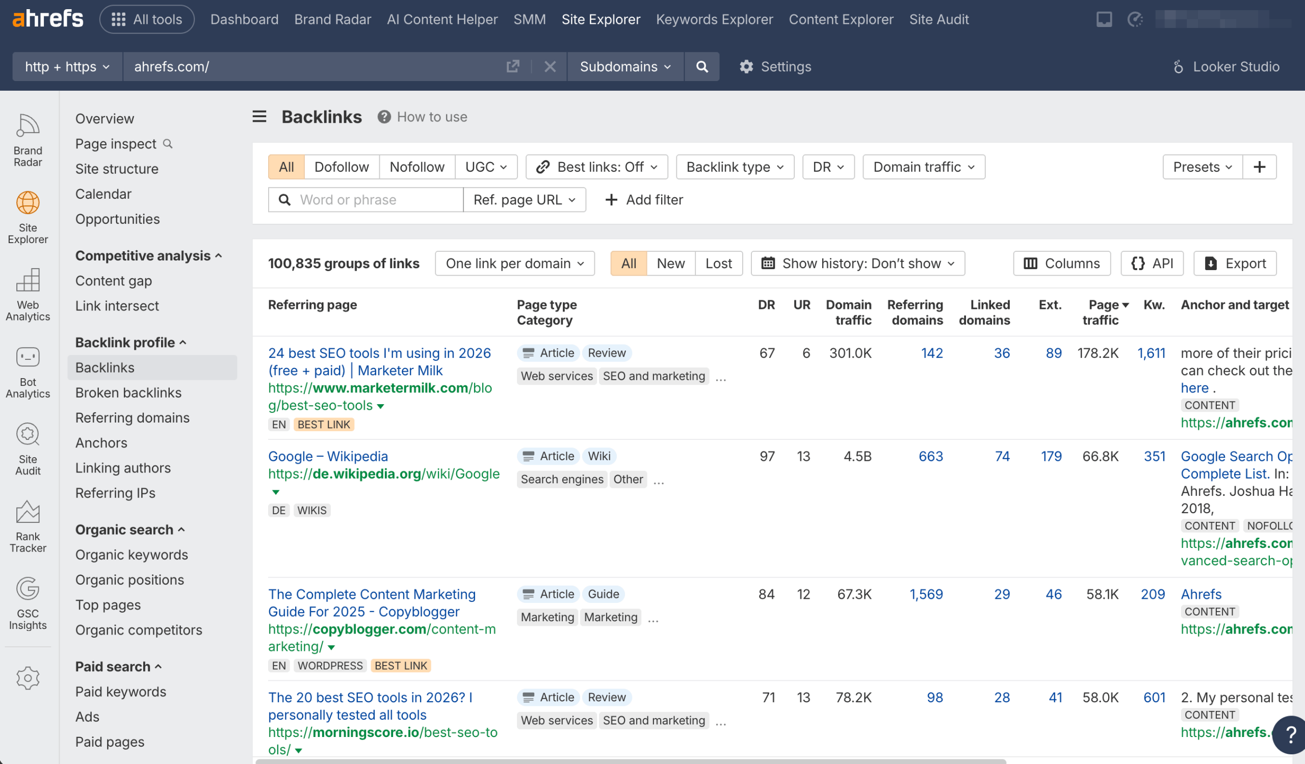 Backlink Checker von Ahrefs Ahrefs – Backlink Checker