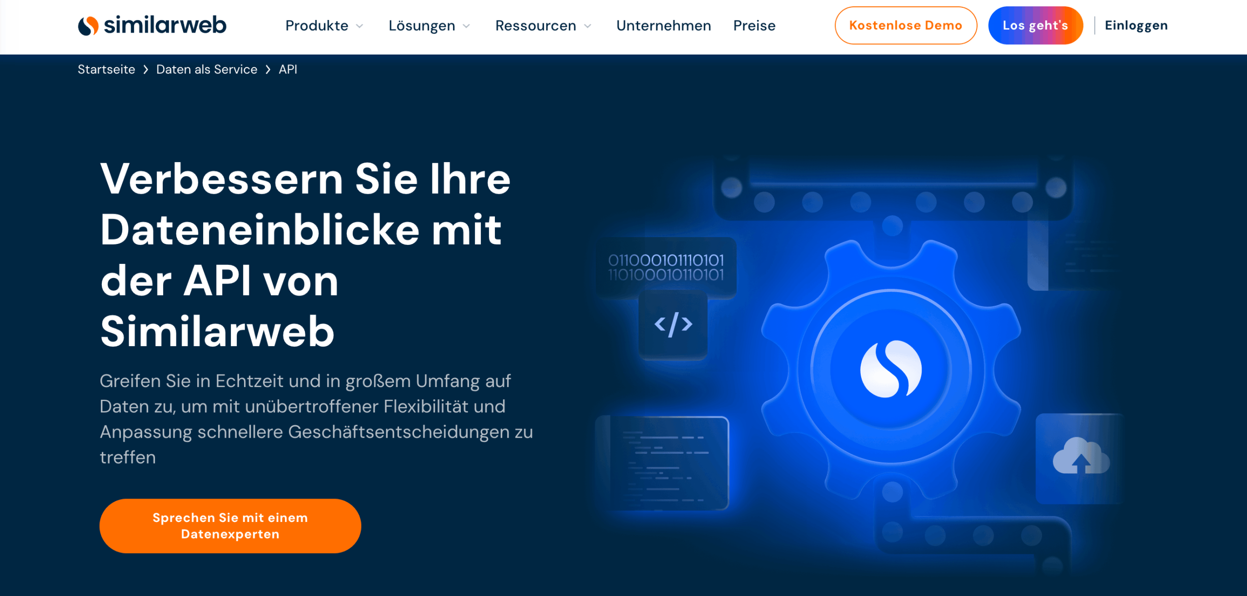 SimilarWeb API SimilarWeb API Seite