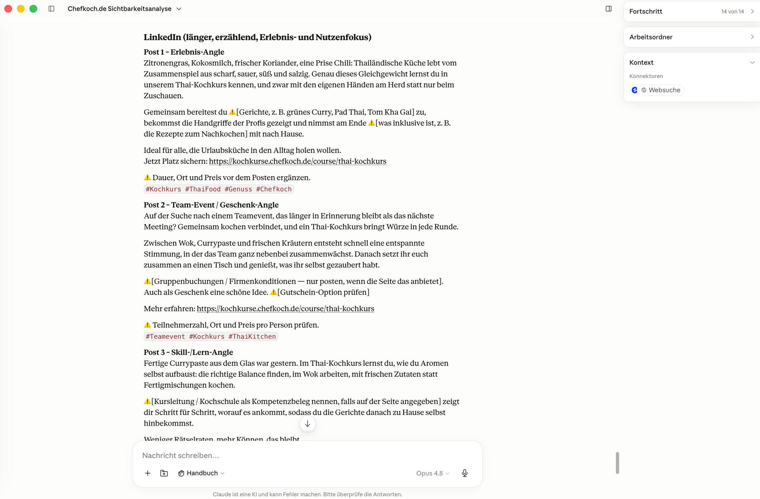 KI wandelt einen Artikel in kanalfertige Social-Posts KI-Assistent verwandelt einen Artikel von chefkoch.de in kanalfertige Social-Posts für LinkedIn und X zur Freigabe in Planable