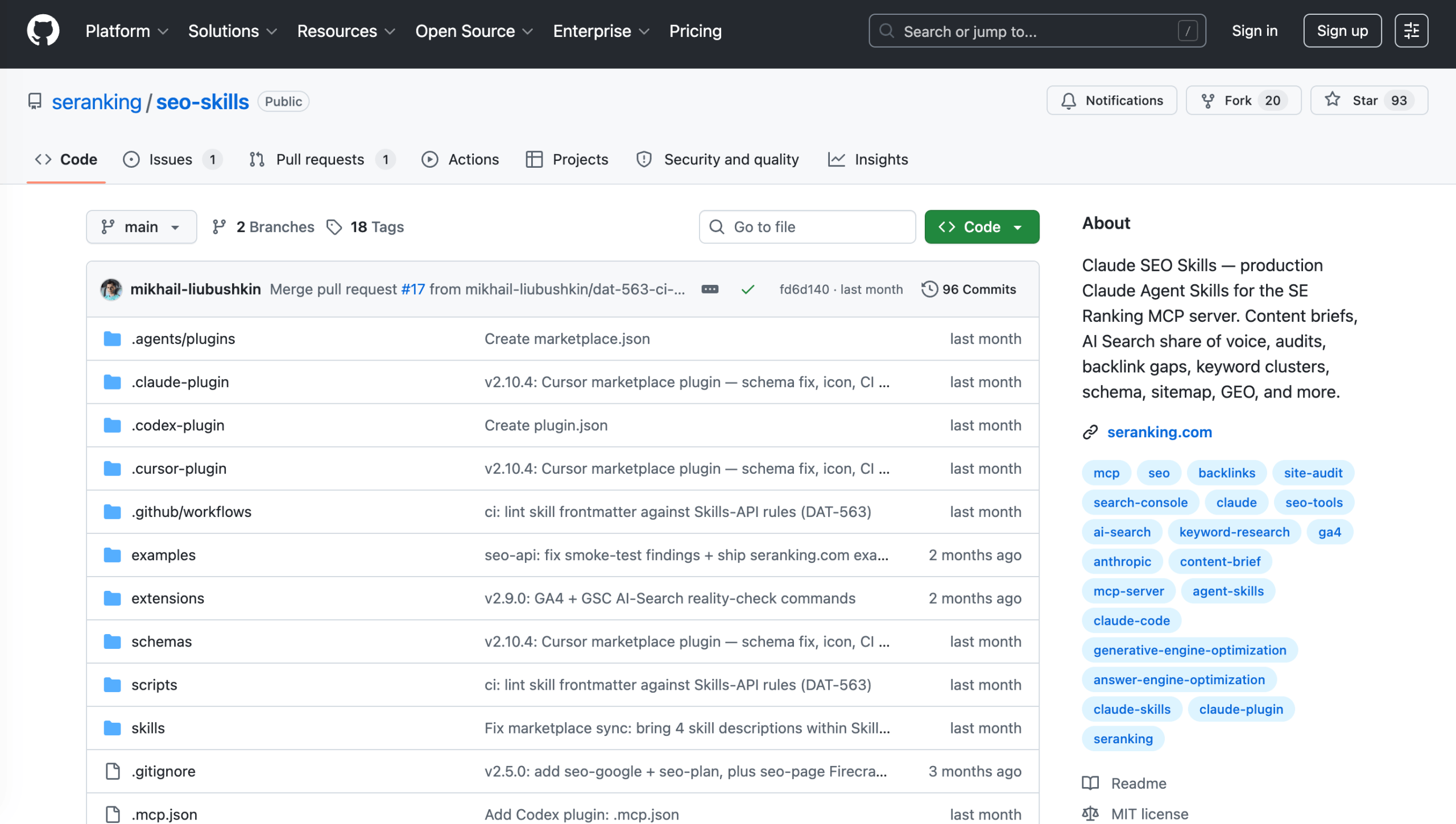 Open Source Claude Skills von SE Ranking Claude Skills von SE Ranking