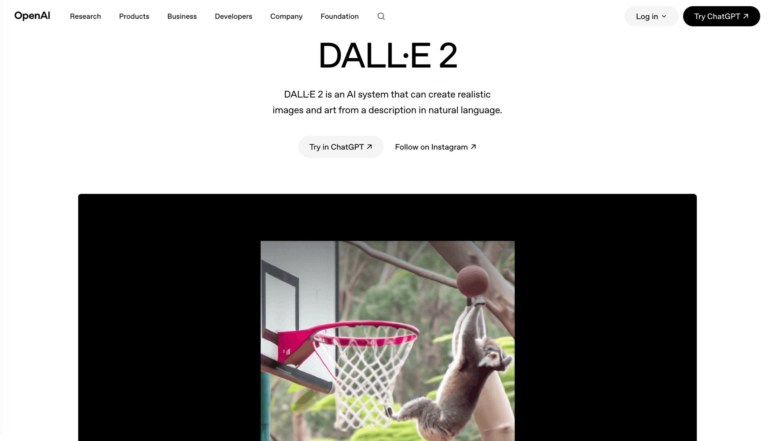 DALL·E 2 Homepage Startseite von DALL·E 2